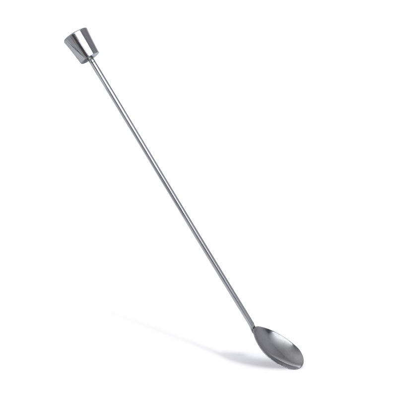 Premium 11-Inch Stainless Steel Bar Spoon with Knob - Perfect for Mixing Cocktails, Coffee, and Desserts at Home or Professional Bars