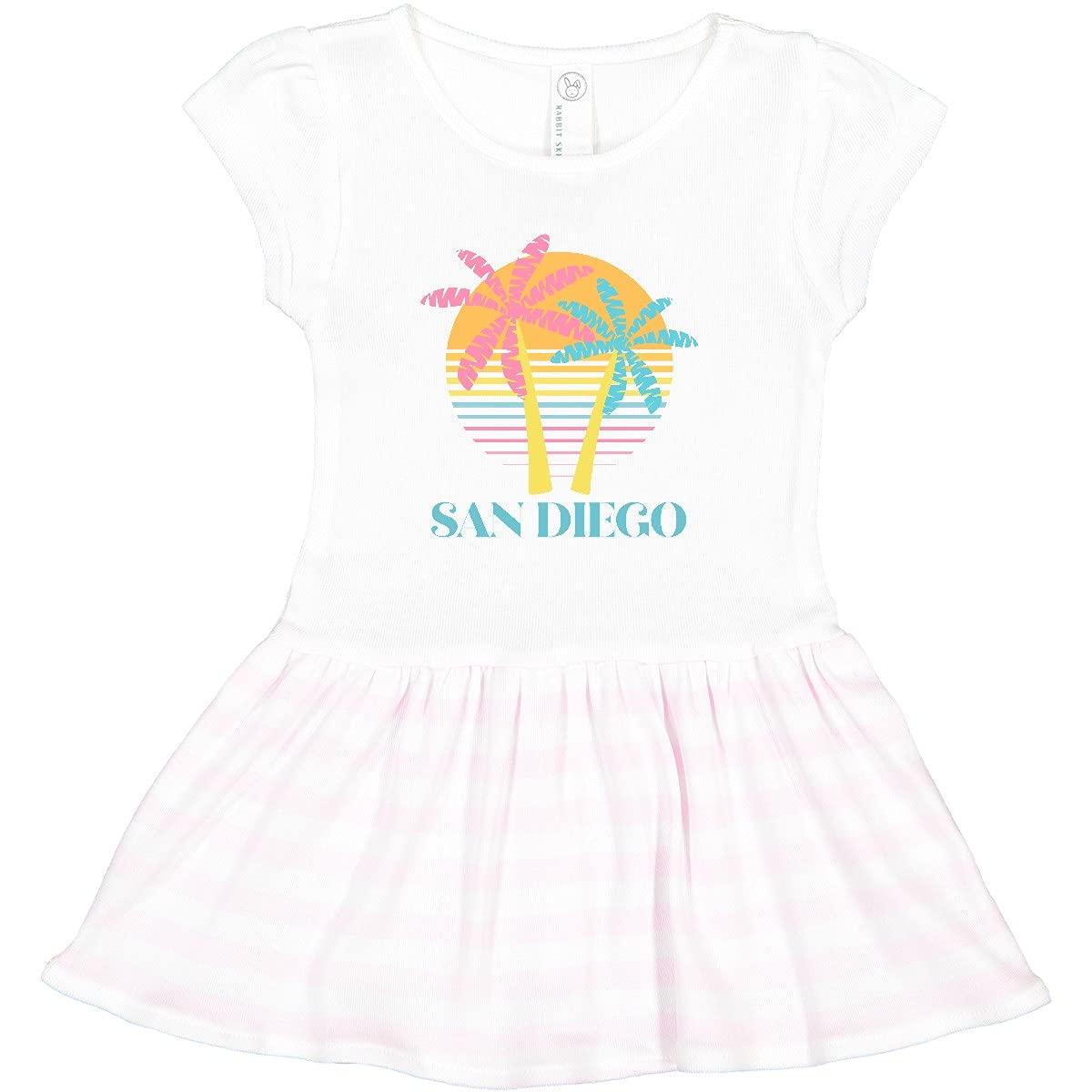 Inktastic San Diego California Beach Vacation Toddler Dress - Cute Summer Outfit for Girls, Casual Playwear, Family Trip & Seaside Photoshoot