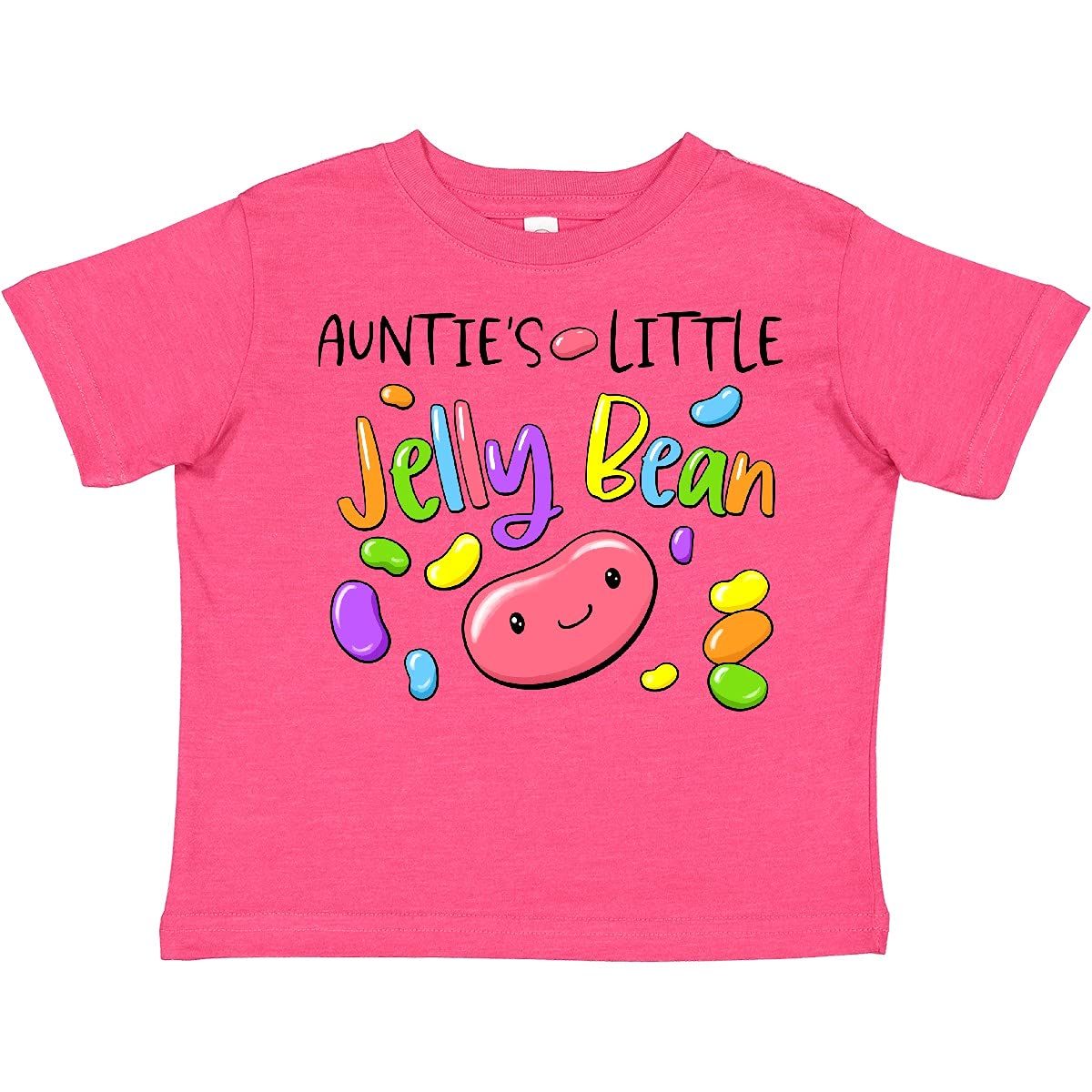 Inktastic Aunties Little Jellybean Cute Easter Candy Toddler T-Shirt - Soft Cotton Kids Tee for Easter Gifts, Family Reunions & Holiday Photos