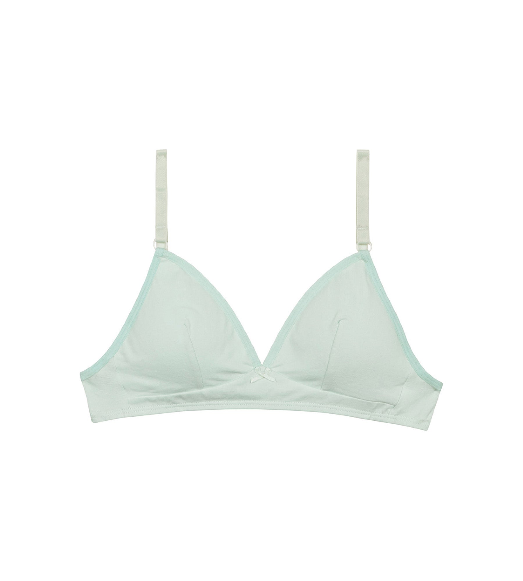 Organic Cotton Triangle Bralette - Wireless Comfort Bra in Pastel Blue for Sensitive Skin | Perfect for Yoga, Lounge & Everyday Wear