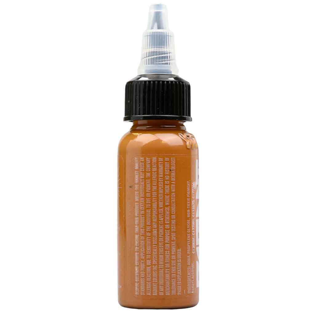 Professional Copper Radiant Tattoo Ink - 1 oz Bottle for Vibrant Body Art & Permanent Makeup | Ideal for Tattoo Artists & DIY Enthusiasts | Home Studio & Professional Use