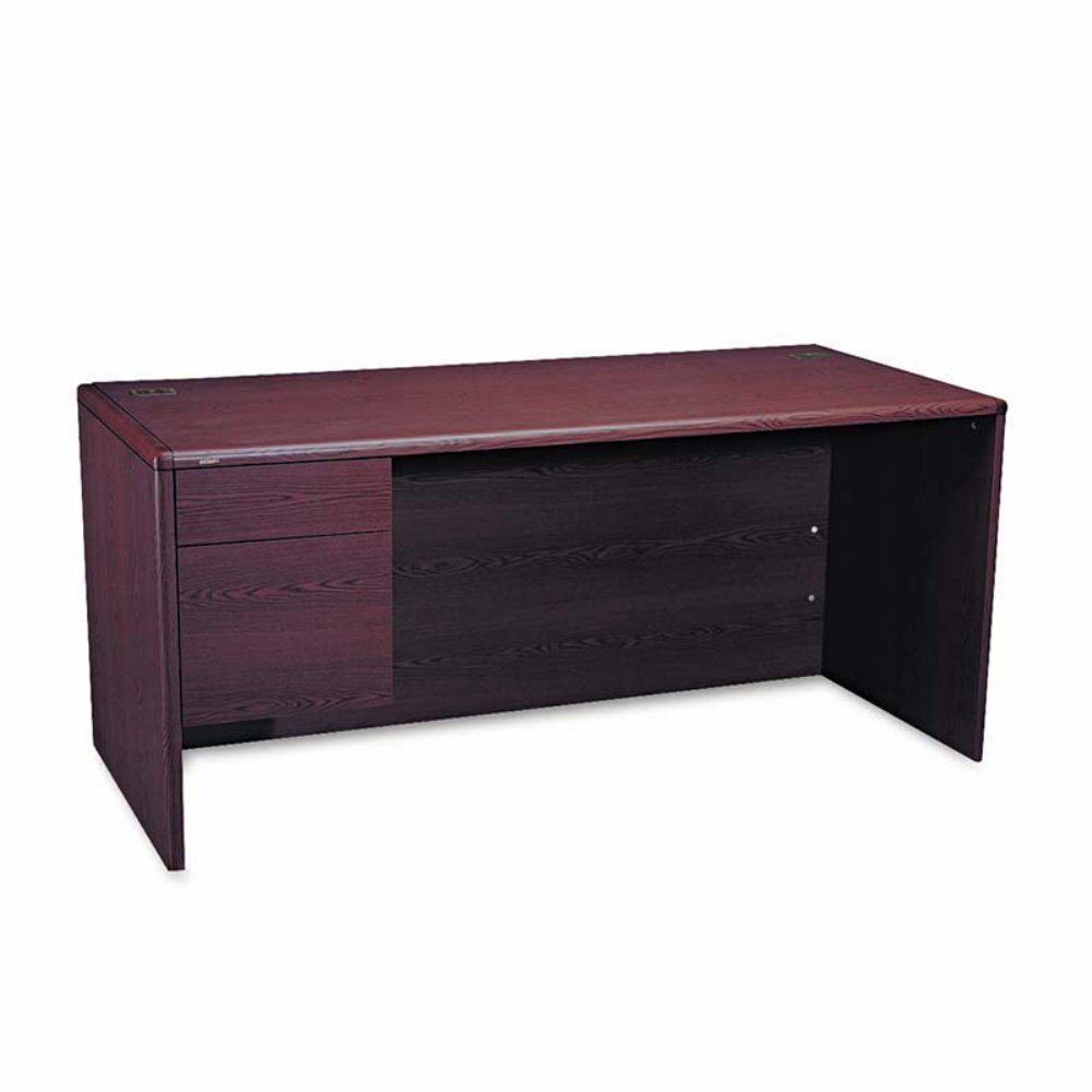 HON 10700 Series Left Pedestal Desk - Modern Office Desk with Storage, Ergonomic Design for Home & Business Workspace - Perfect for Small Offices, Study Rooms & Remote Workstations