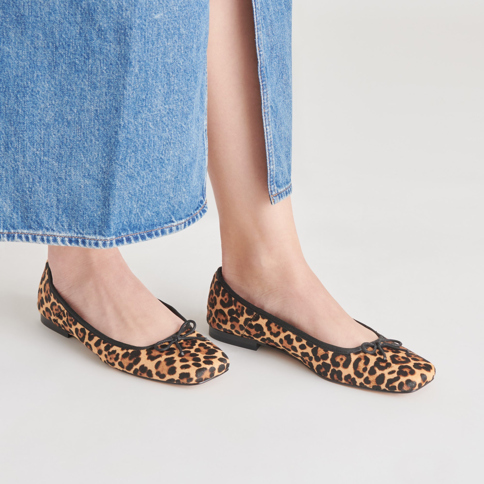 ANISA Women's Ballet Flats - DK Leopard Calf Hair Loafers for Comfort & Style | Perfect for Work, Office & Casual Wear