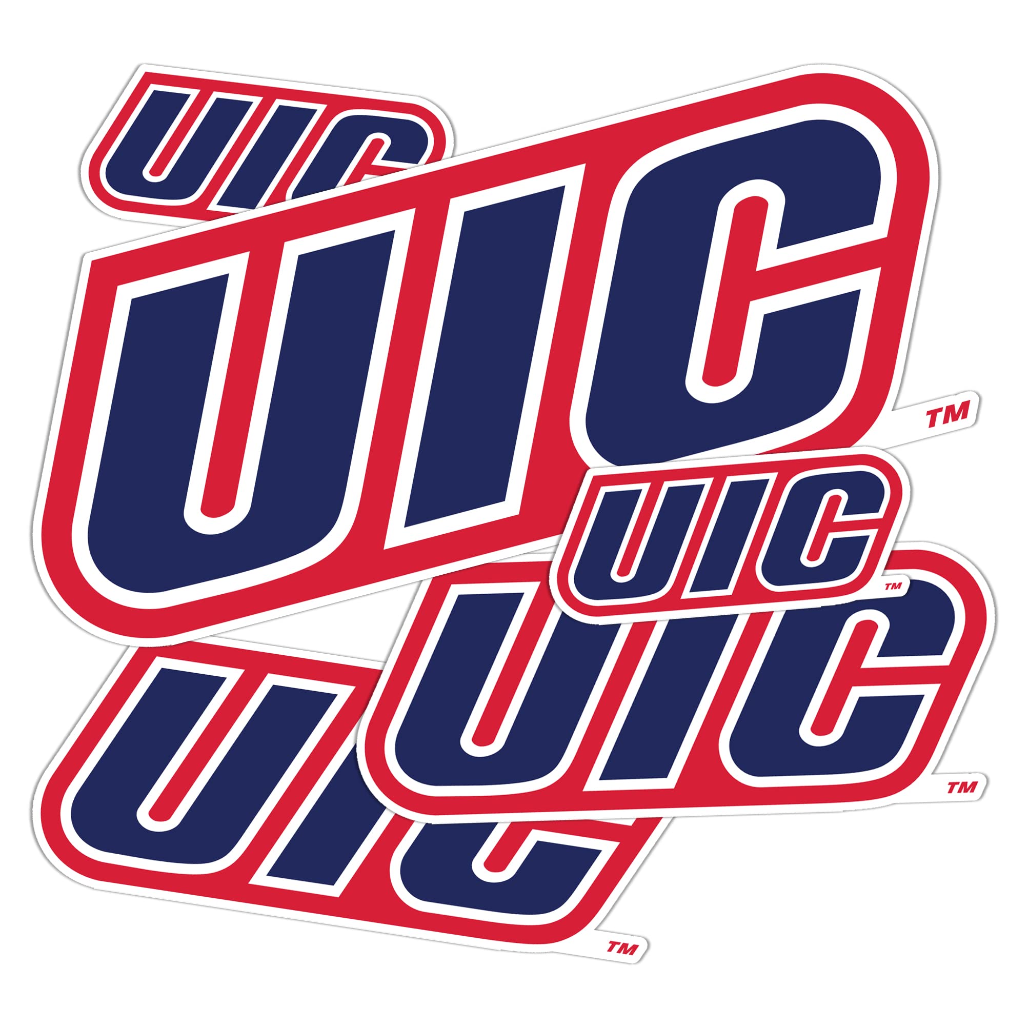 University of Illinois at Chicago UIC Cactus Sticker Flames Vinyl Decals - Waterproof Laptop, Water Bottle, Car, Scrapbook Decoration - Perfect for College Dorm, School Supplies, and Fan Gifts