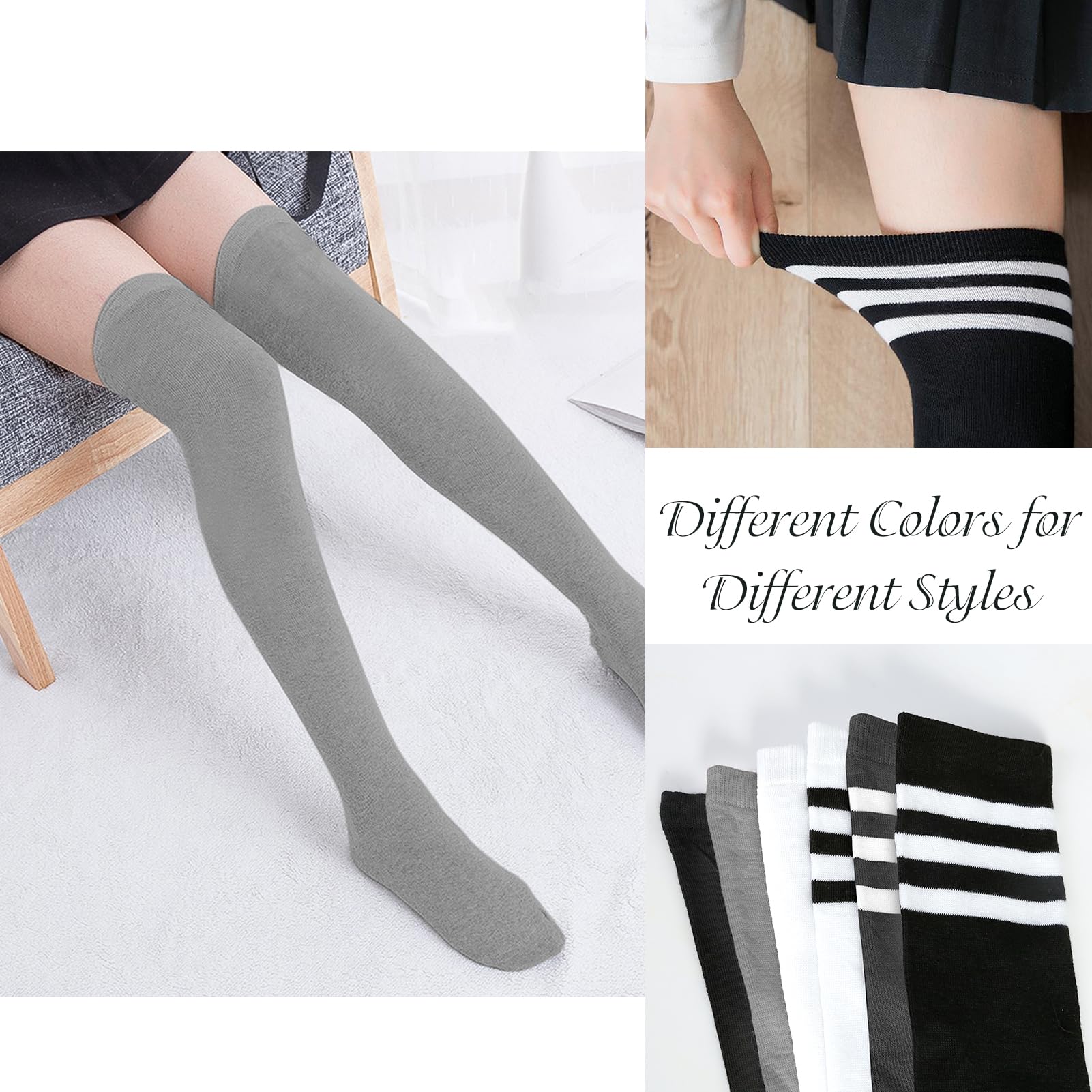 Women's Thigh High Socks - Casual Over The Knee Stockings for Anniversaries & Holidays - Perfect for Christmas Gifts, Party Outfits and Winter Fashion