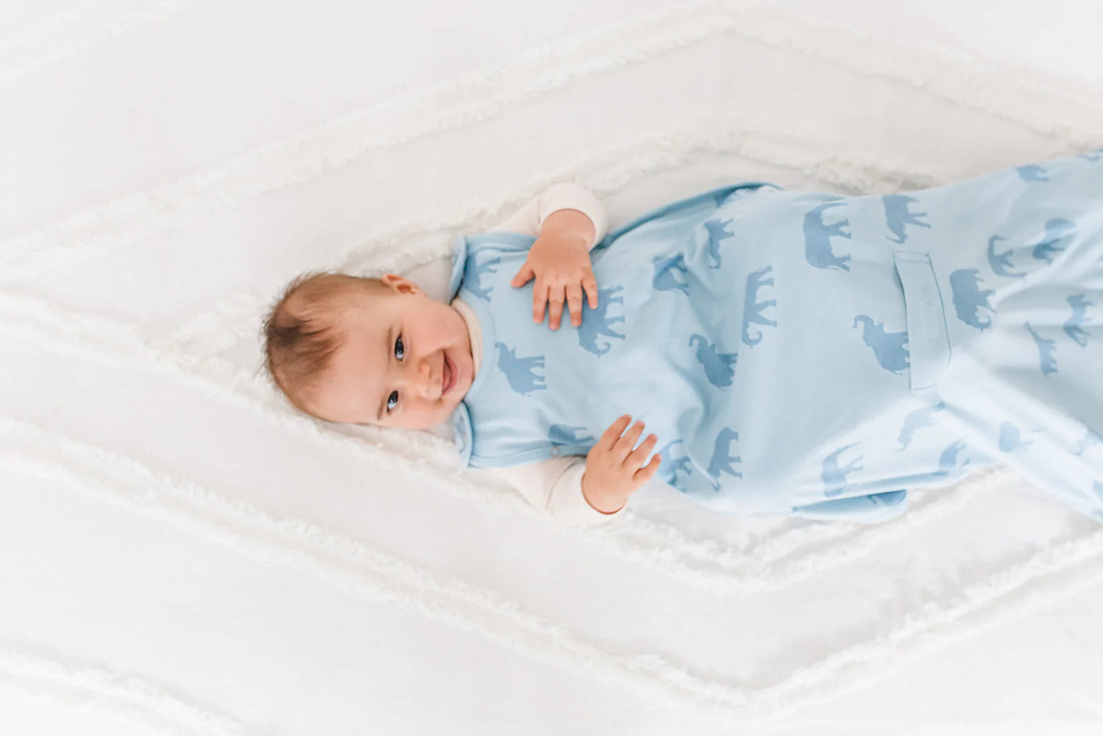 Ecolino® Adjustable Toddler Sleep Bag - Organic Cotton Baby Sleeping Sack for 2-4 Years - Soft & Breathable Elephant Design - Perfect for Nursery, Daycare & Travel