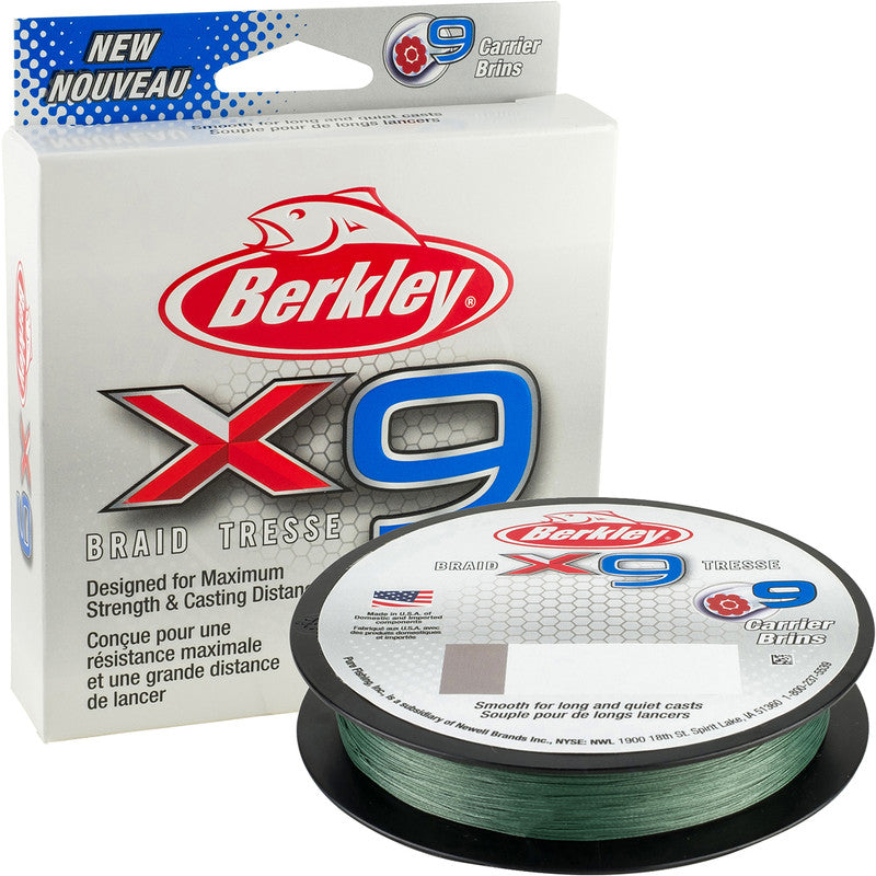 Berkley Jordan Lee x9 Superline Braided Fishing Line - High Strength, Low Stretch for Freshwater & Saltwater Fishing