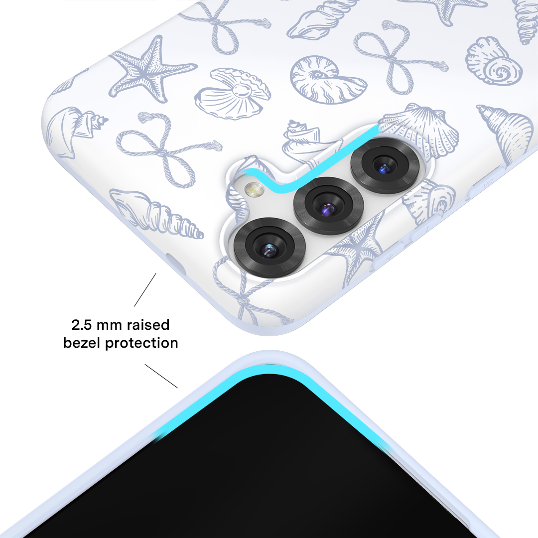 Stylish Coastal Seashells Samsung Phone Case - Durable Protective Cover for Samsung Galaxy [Model] - Perfect for Beach Vacations, Summer Outfits & Boho Decor