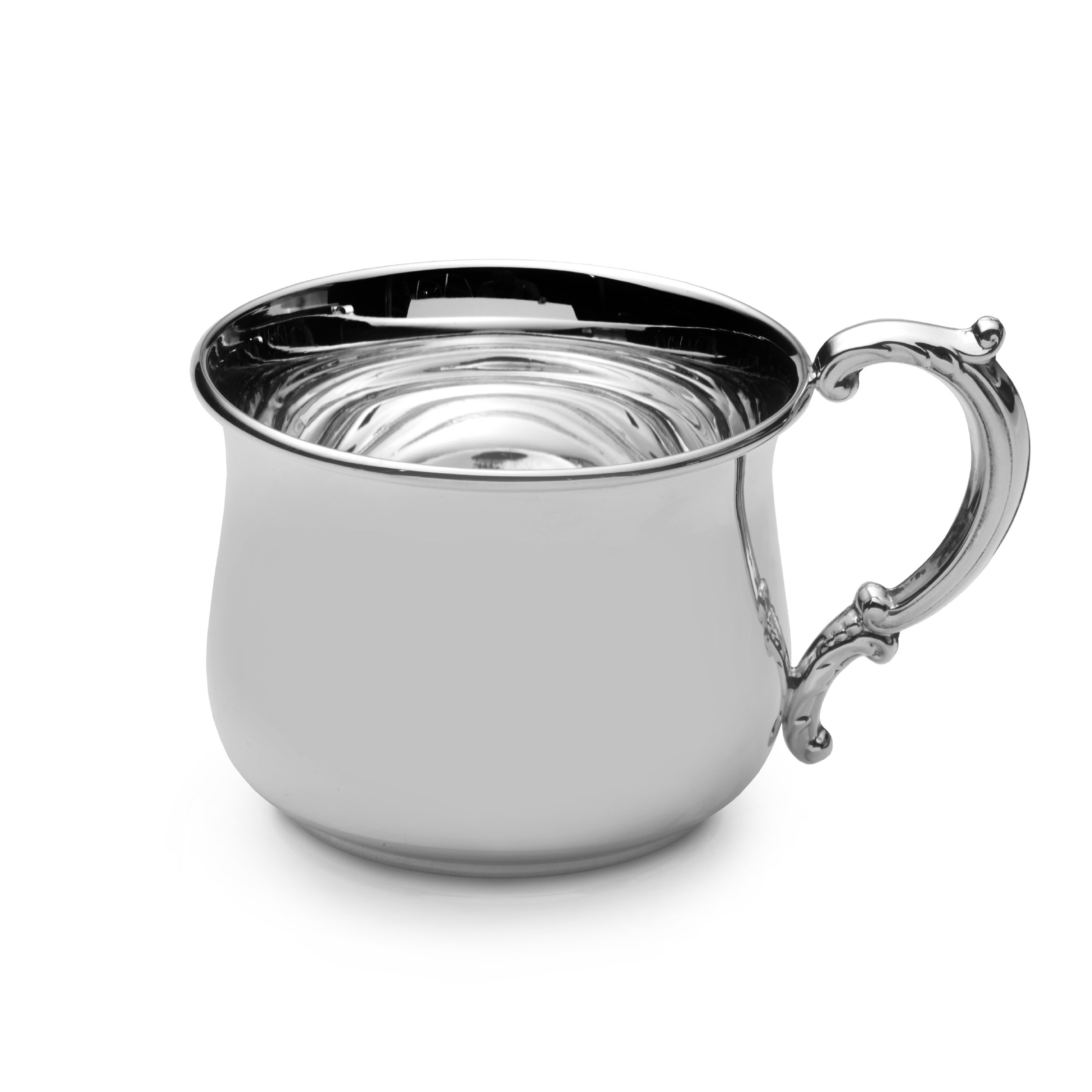 Empire Silver™ Pot Belly Sterling Silver Baby Cup - Vintage Style Christening Gift, First Birthday Keepsake, Baby Shower Present for Newborns