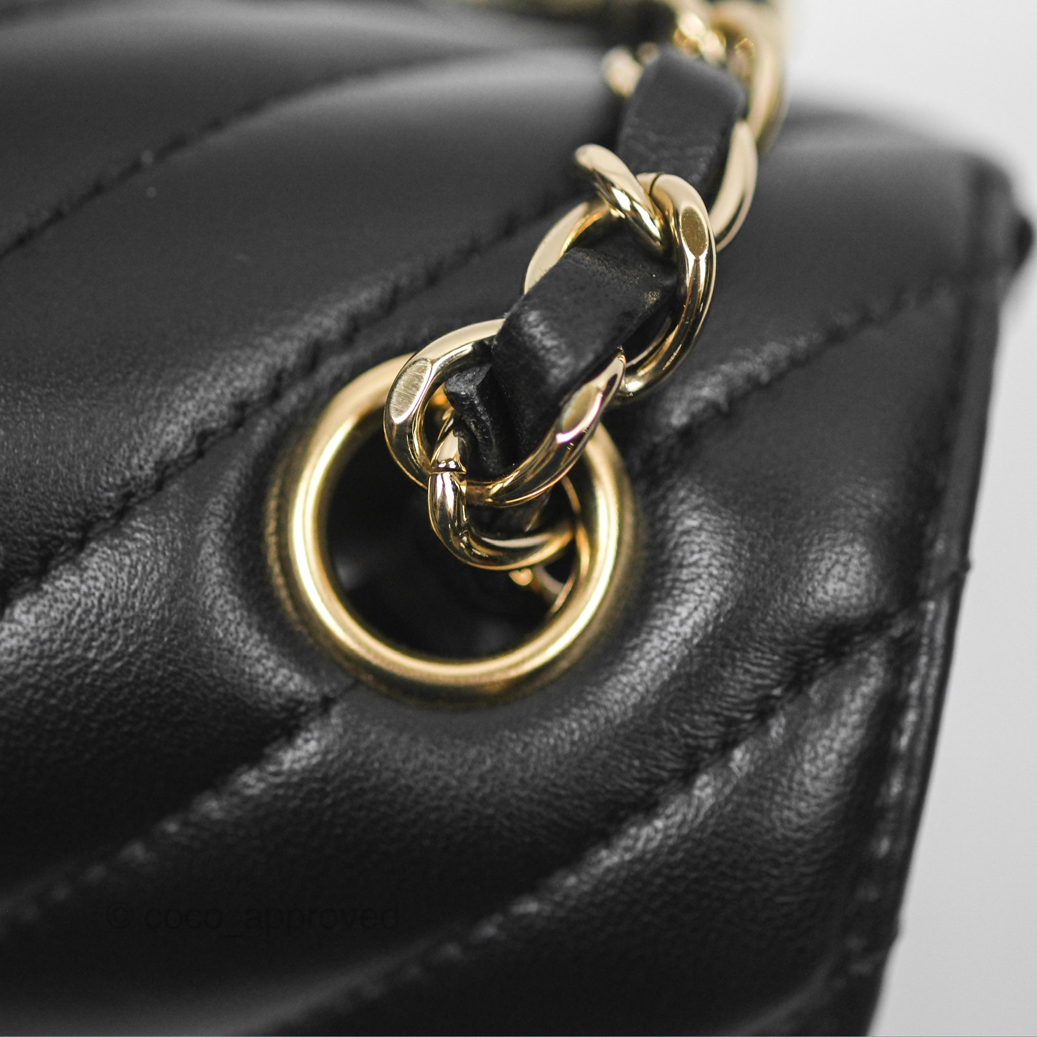 Chanel Chevron Mini Rectangular Flap Bag in Black Lambskin Leather with Gold Hardware - Luxury Crossbody Purse for Women, Perfect for Evening Events & Date Nights