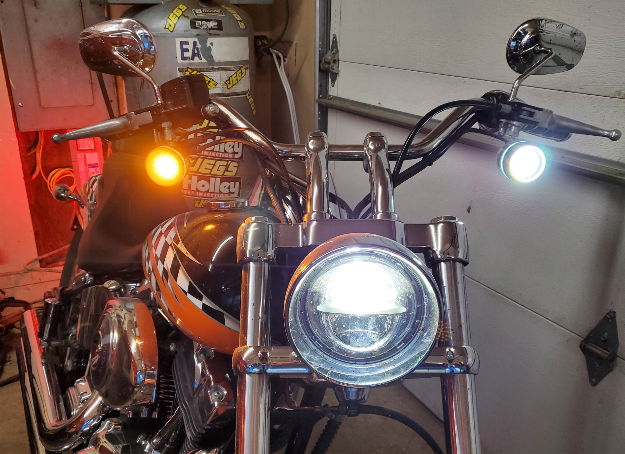 2 Pack White/Amber 1157 Switchback LED Turn Signal Lights for Harley Davidson Motorcycles - Compatible with Touring, Softail, Dyna Models - Daytime Running Lights & Turn Signals