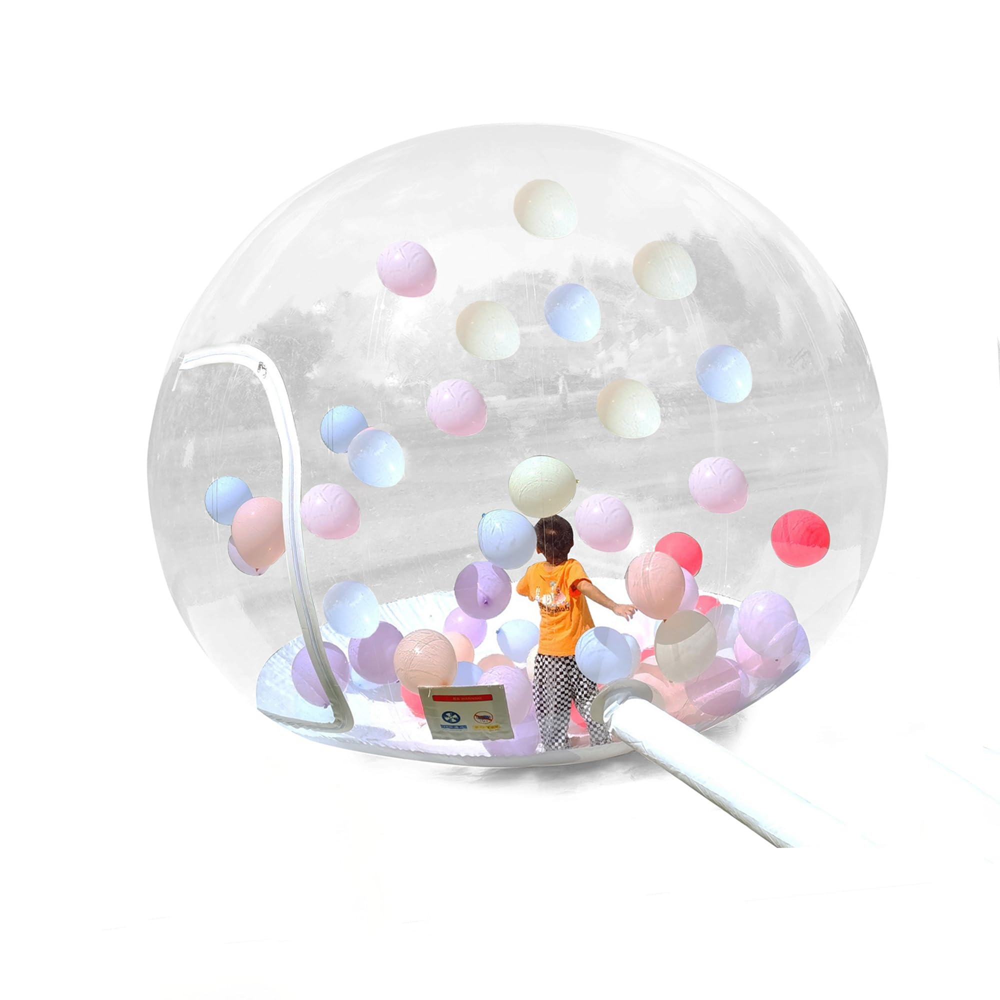 Inflatable Bubble Camping Tent 10ft - Clear Dome Camping Cabin with Air Blower - Commercial Grade Outdoor Bubble Tent for Family Backyard Camping, Stargazing & DIY Adventures - Perfect for Glamping, Garden Parties & Nature Getaways