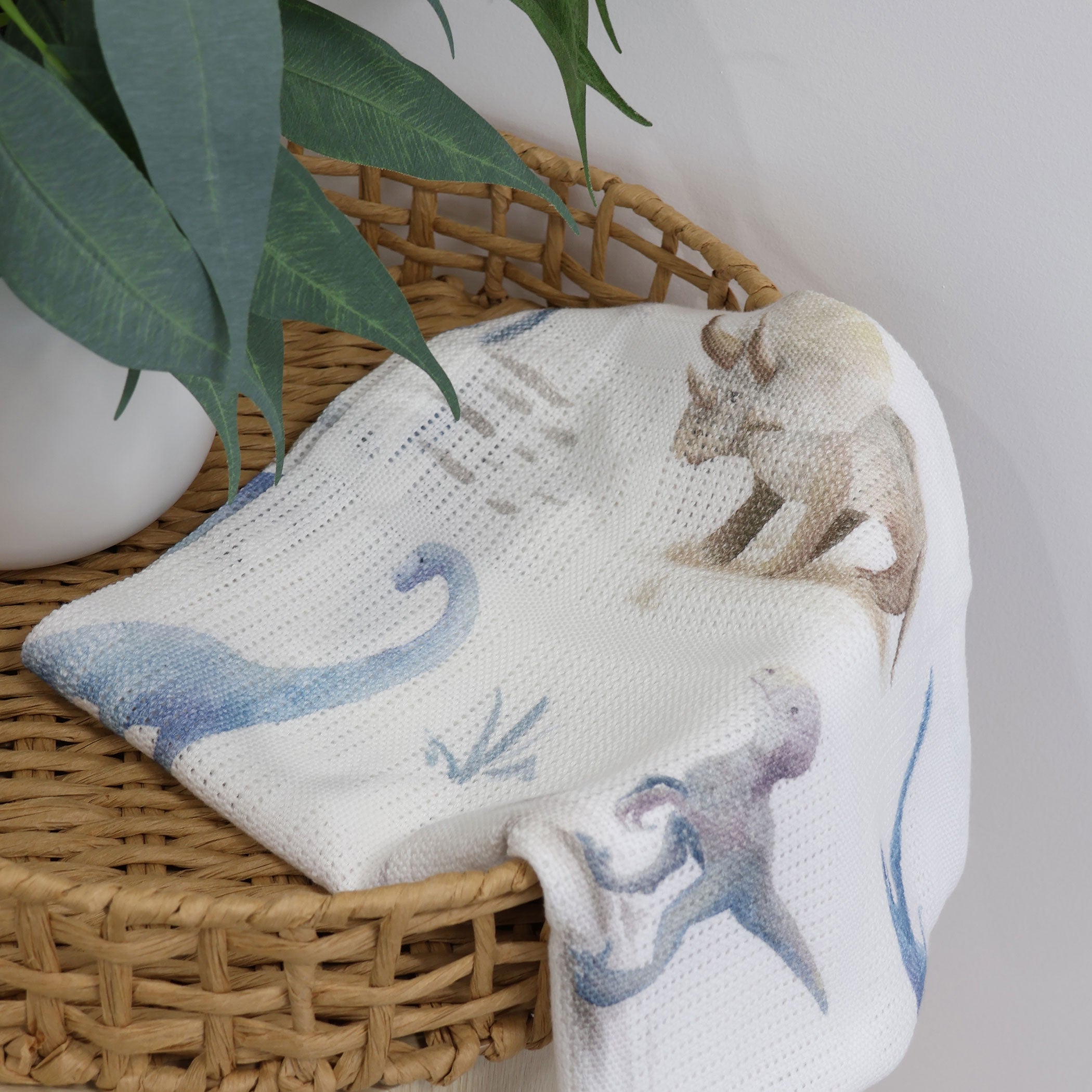 Jurassic Bamboo Cellular Blanket - Soft & Breathable Baby Swaddle Blanket for Newborns & Toddlers - Perfect for Nursery, Stroller & Travel