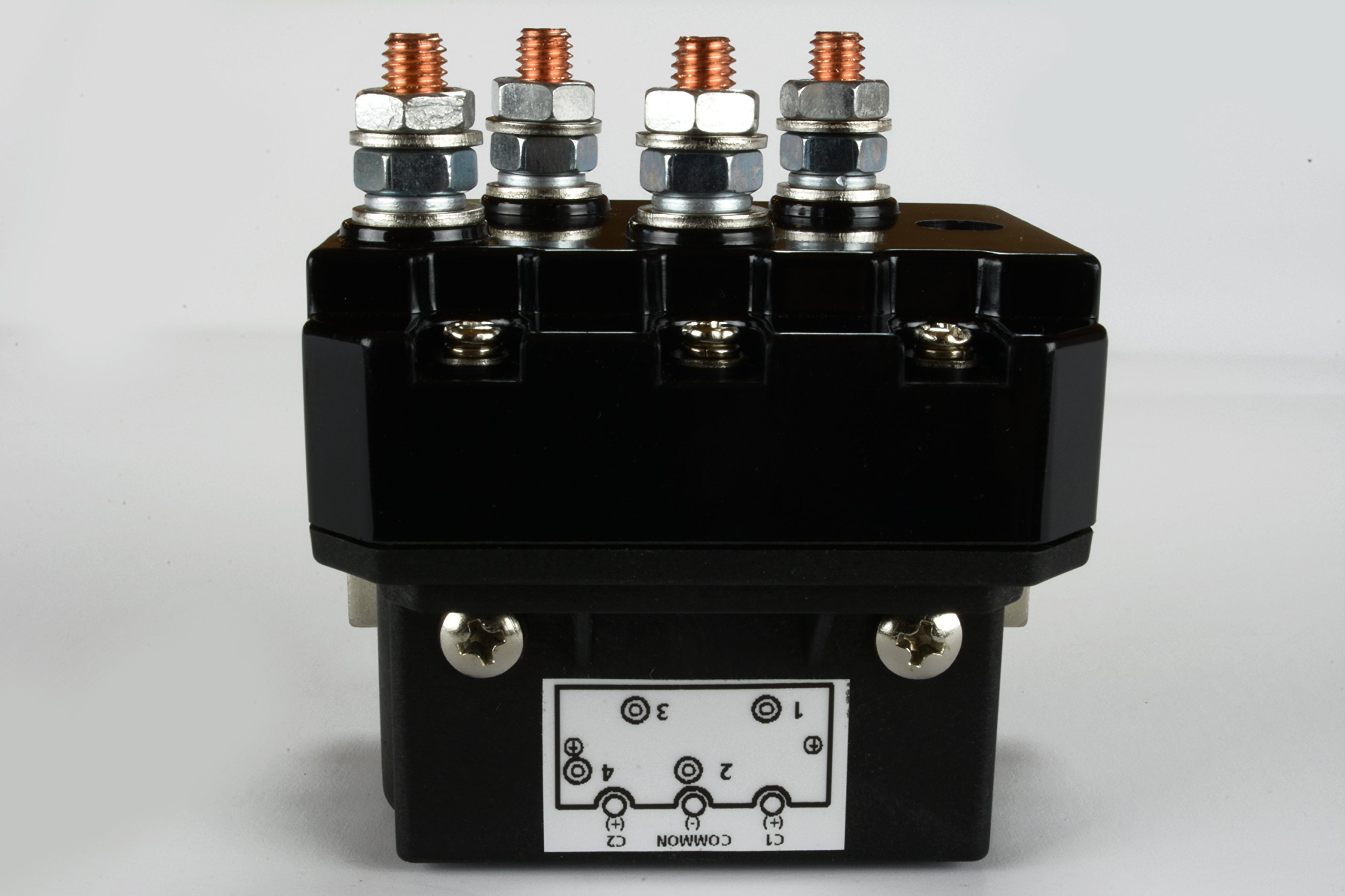 TEMCo 4-Pack 250 Amp DC Winch Motor Reversing Solenoid Relay Switch - 12V Heavy Duty Contactor with 5 Year Warranty - Perfect for Off-Road Vehicles, ATVs, Boats & Industrial Equipment