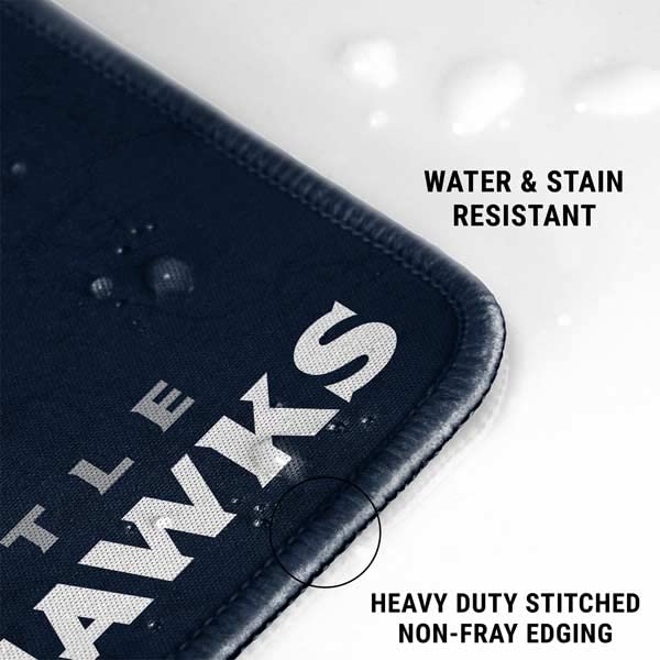 Skinit Extra Large Gaming Mouse Pad - Officially Licensed NFL Seattle Seahawks Distressed Design with Stitched Edges, Waterproof, Non-Slip Rubber Base - Perfect Desk Mat for PC, Laptop, Keyboard & Mouse - Ideal for Gaming, Office Work & Home Use