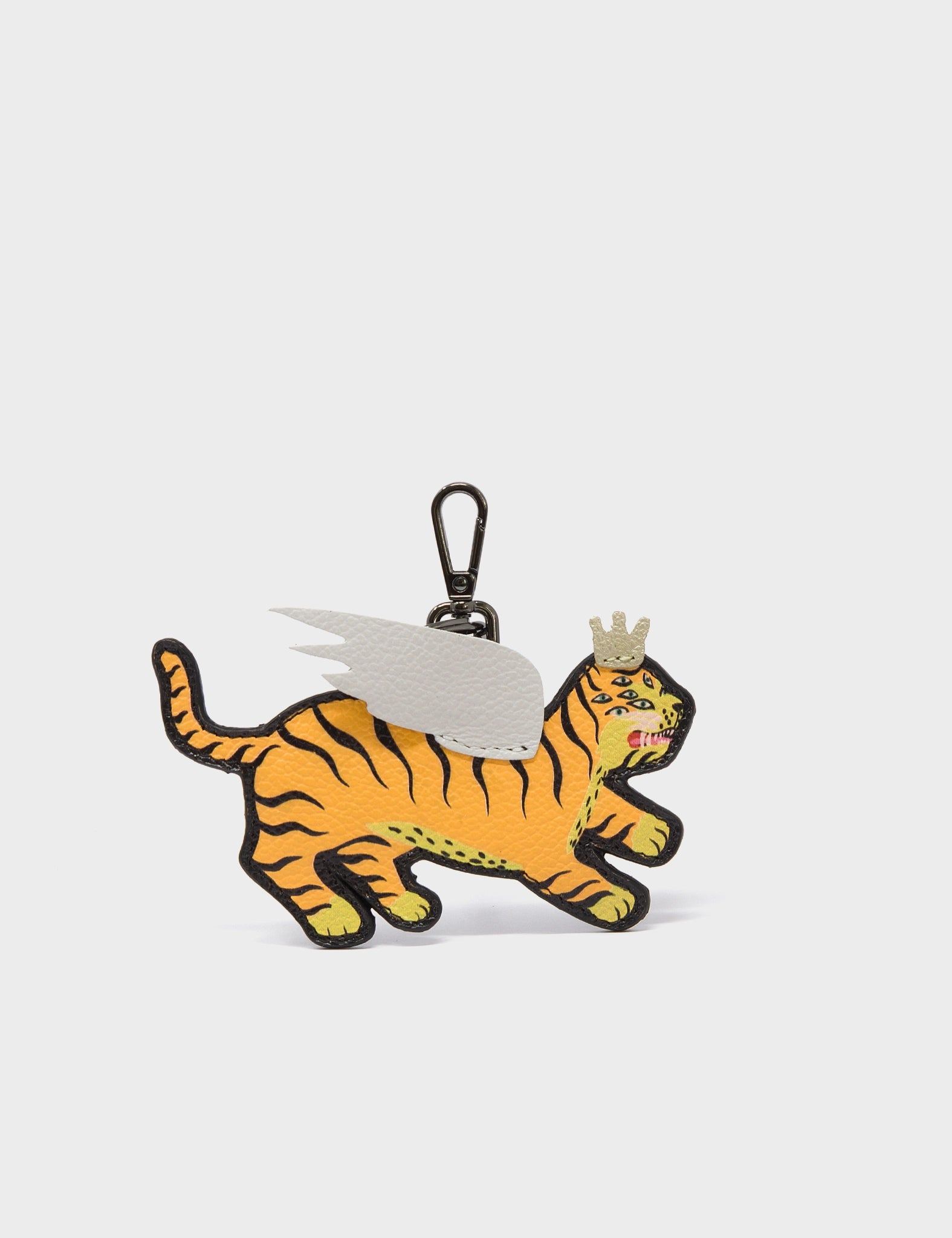 Theo the Tiger Yellow Leather Keychain - Stylish & Durable Key Holder for Keys, Bags, and Gifts | Perfect for Everyday Use, Travel, and Personal Accessories