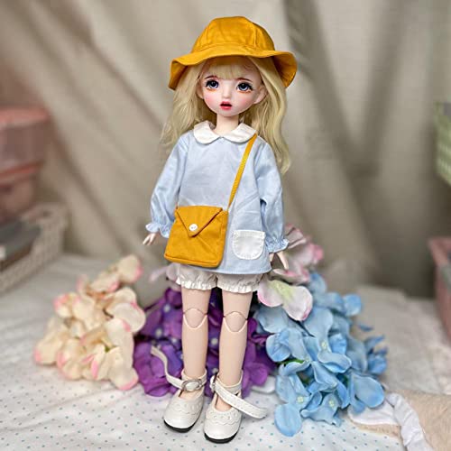 1/6 Scale 30cm Ball Jointed BJD Doll with Full Fashion Outfit Set - Movable Clothes, Shoes & Cute Makeup - Perfect Birthday Gift for Girls & Collectors | Great for Doll Photography, Role Play & Display