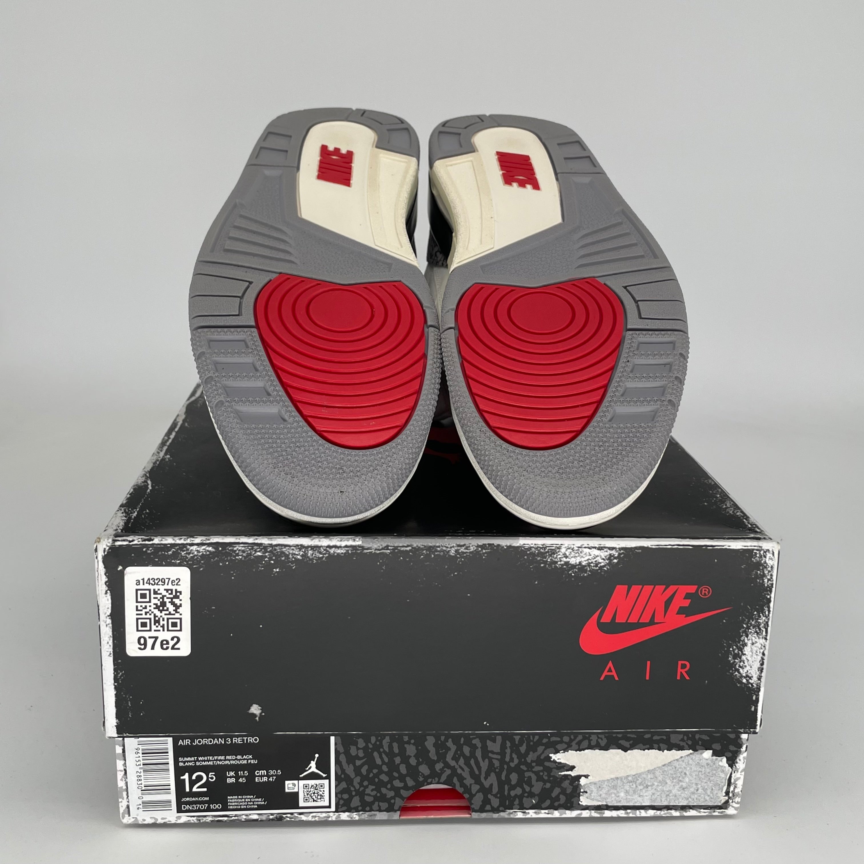 Original Air Jordan 3 White Cement Reimagined - Men's Size 12.5 (DN3707-100) - Authentic Retro Basketball Shoes for Sneaker Collectors & Streetwear Fashion
