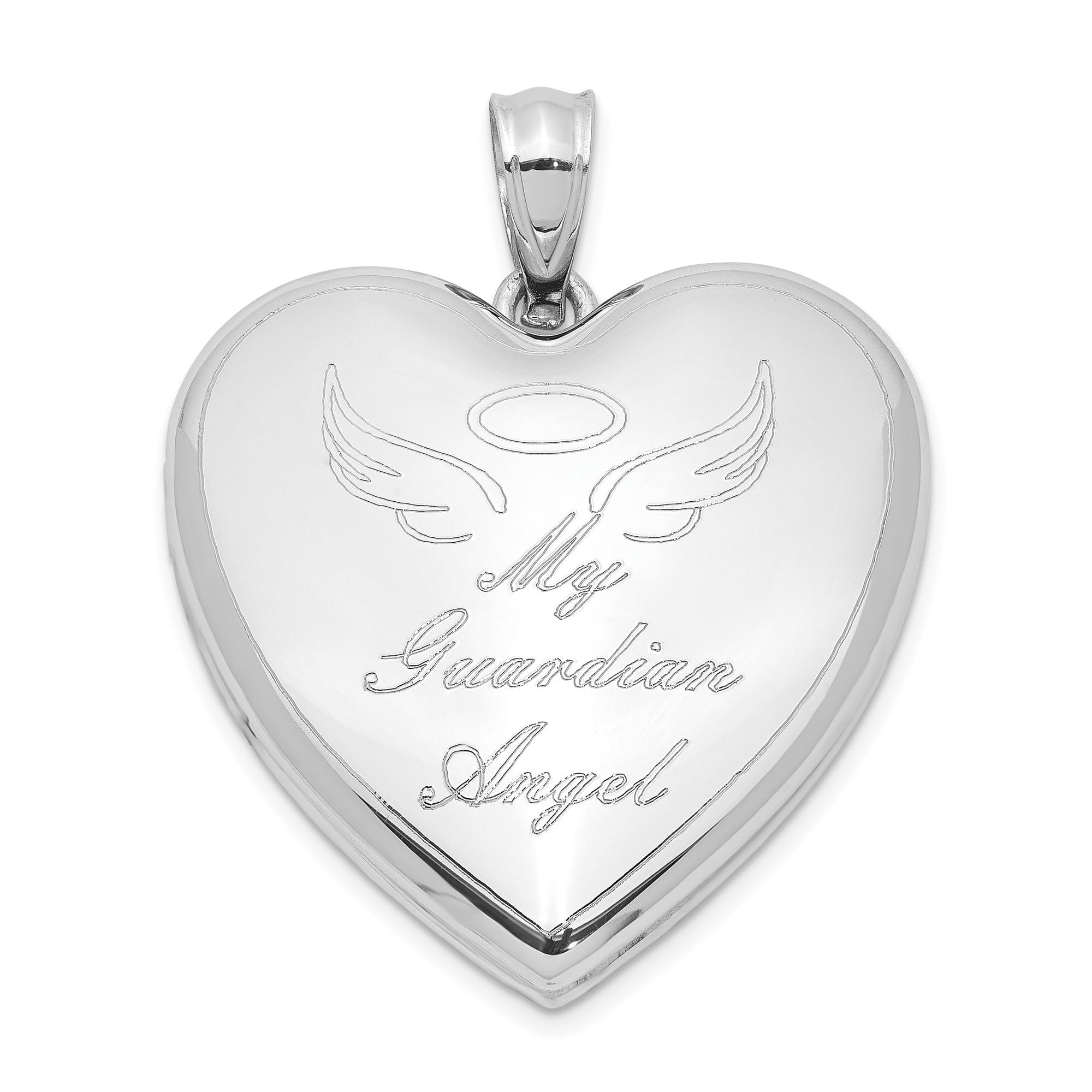 925 Sterling Silver Guardian Angel Cremation Necklace - Personalized Photo Locket Urn Pendant for Ashes, Memorial Jewelry for Loved Ones | Perfect for Remembrance Gifts, Funeral Keepsakes & Angel-Themed Sympathy Jewelry