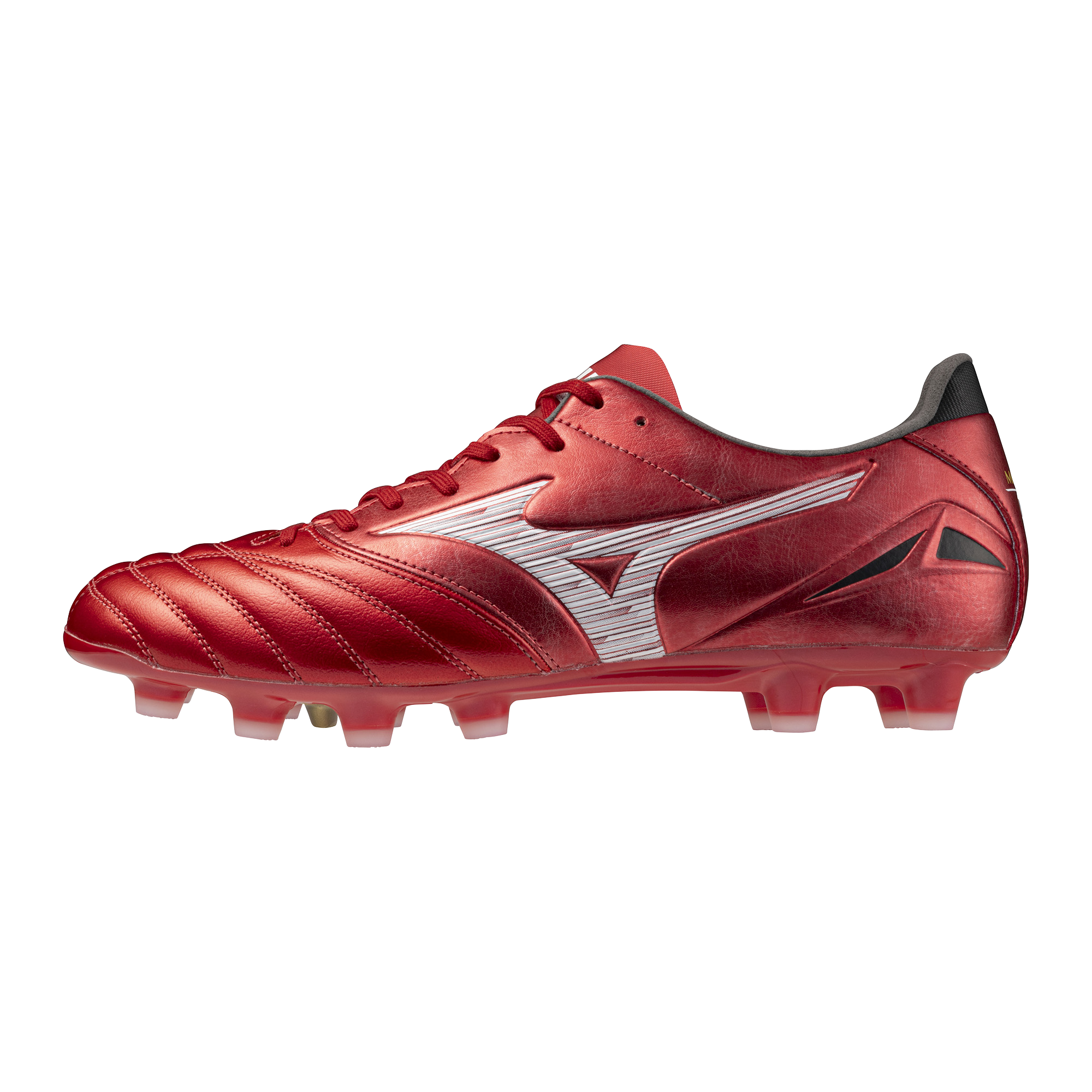 Mizuno Morelia Neo IV Pro FG Soccer Cleats for Men - Lightweight Football Shoes for Speed & Control (Red/White/Black) - Perfect for Competitive Matches & Training Sessions