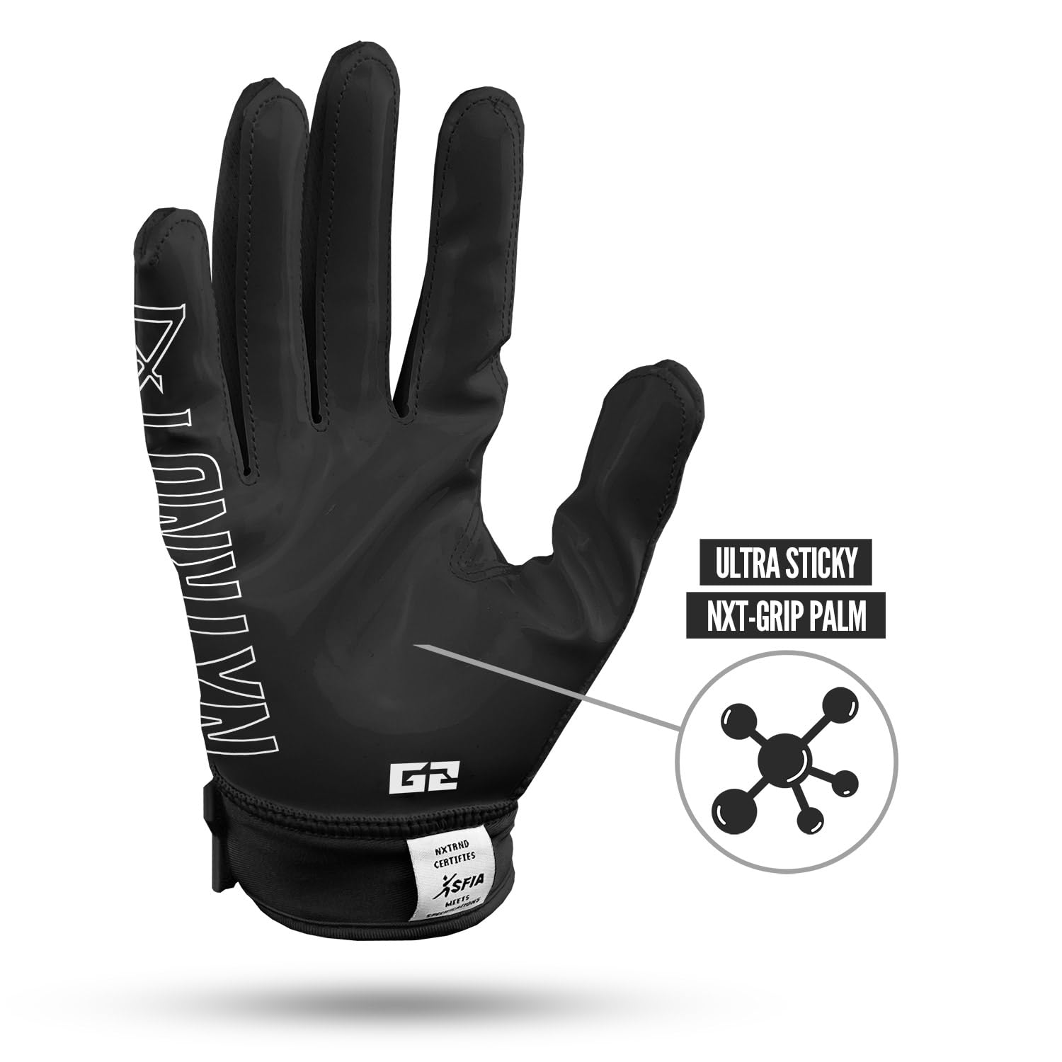 Nxtrnd G2 Football Gloves for Men - Ultra Sticky Elite Receiver Gloves with Enhanced Grip for Training & Game Day Performance