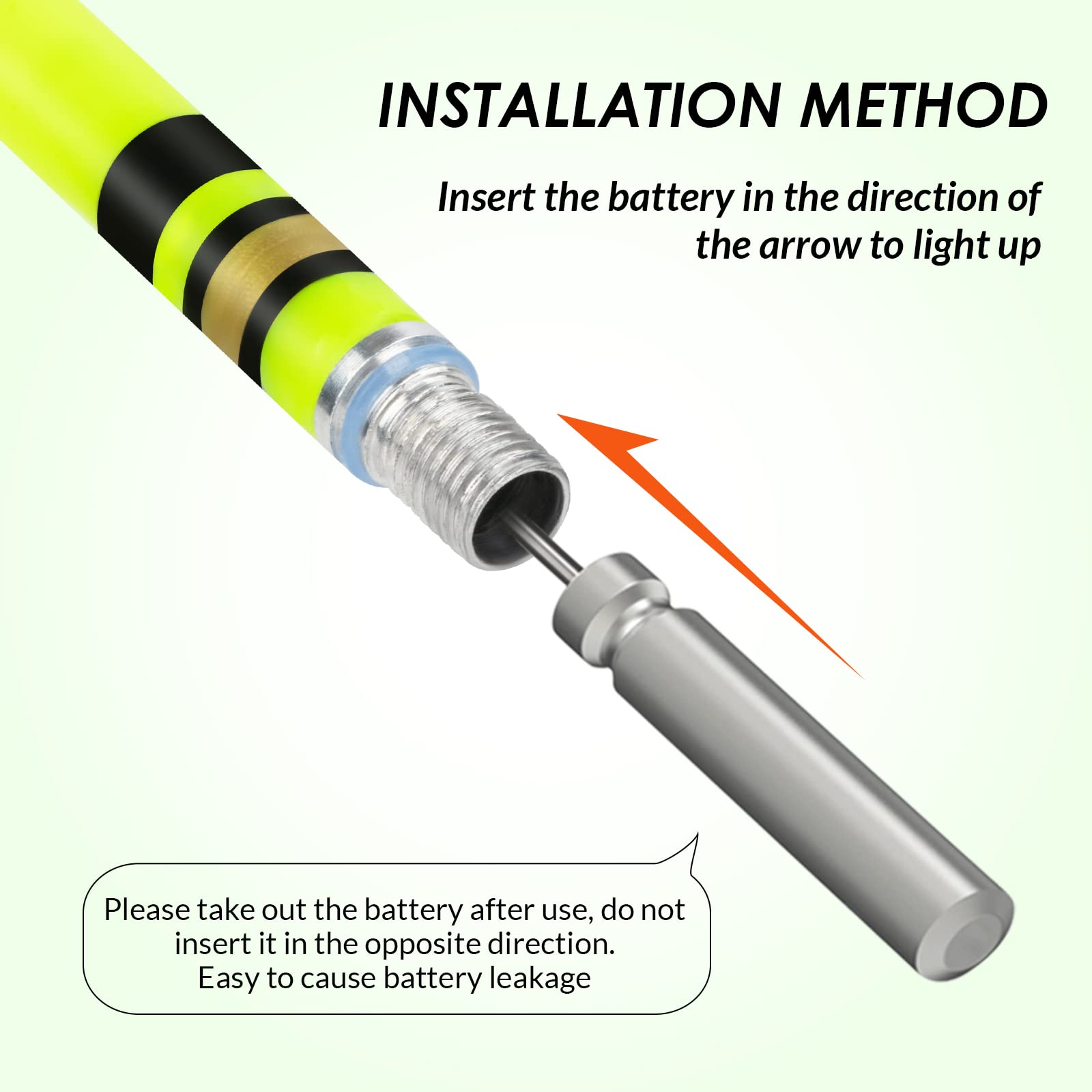QualyQualy 6-Pack LED Fishing Glow Sticks with Batteries - Waterproof Night Fishing Lights for Bobbers, Floats & Rod Tips - Perfect for Night Fishing, Camping & Emergency Lighting