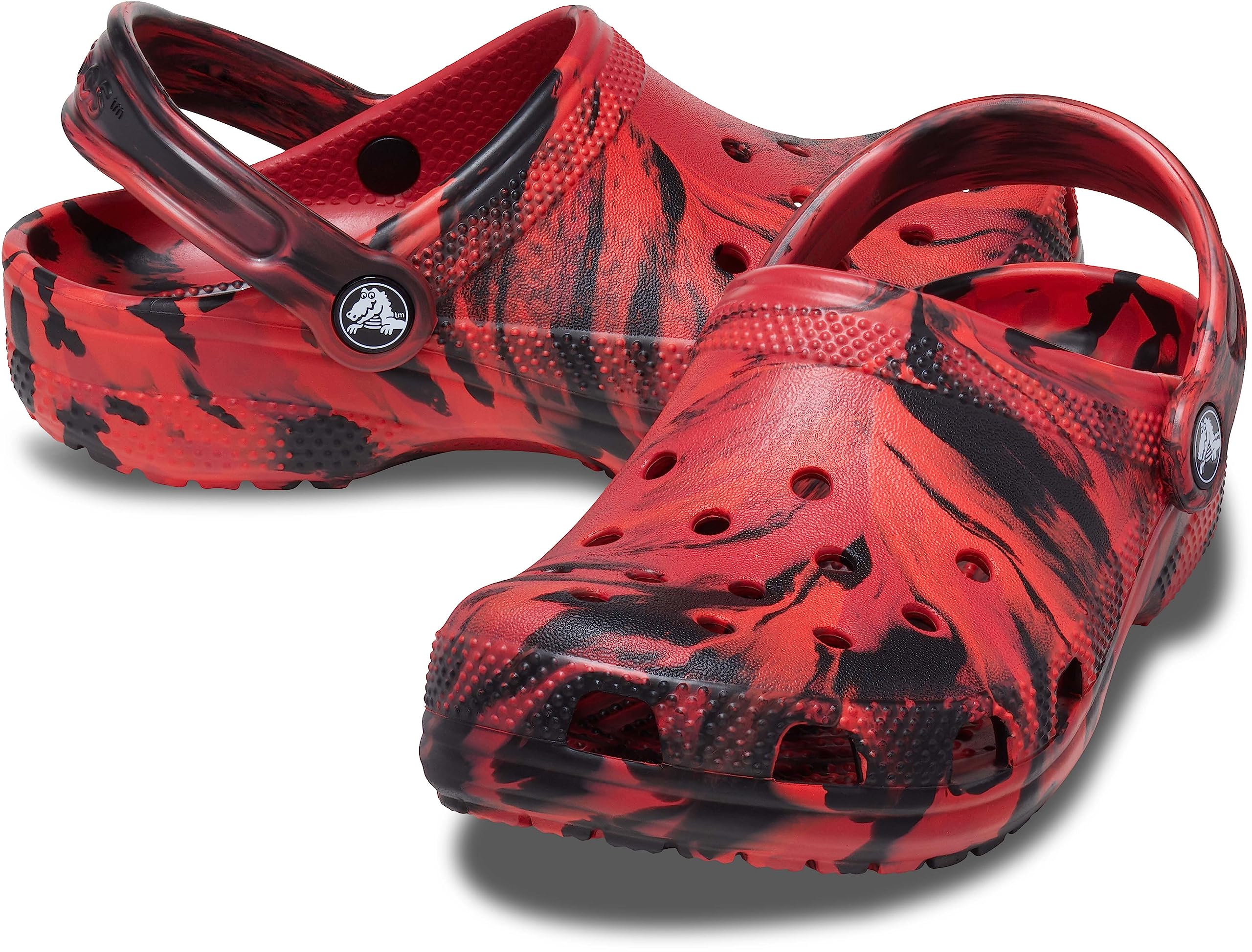 Crocs Kids' Classic Marbled Tie-Dye Clog | Comfortable Lightweight Slip-On Water Shoes for Boys & Girls | Perfect for Beach, Pool, and Outdoor Play