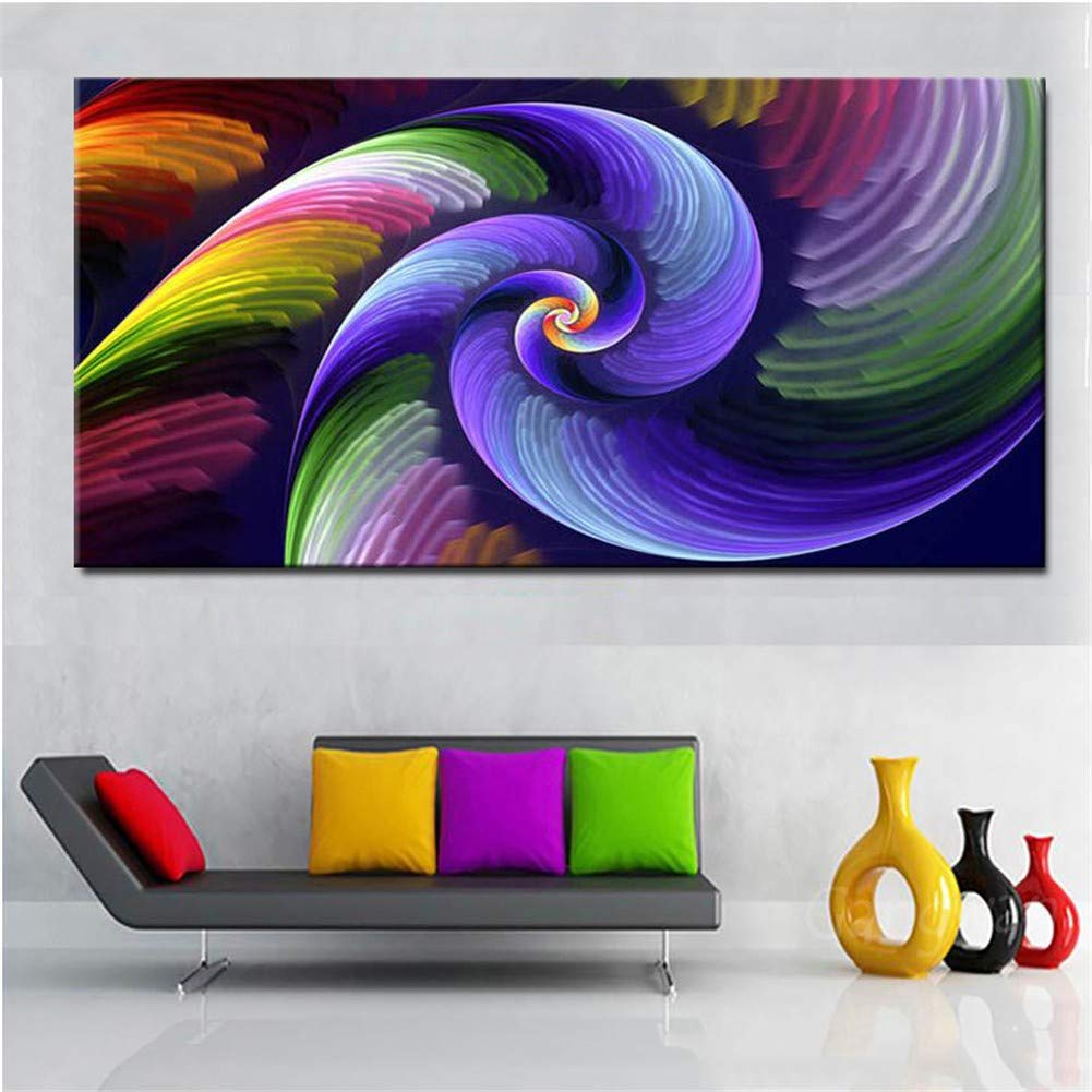 5D Diamond Painting Kit - Large Abstract Colorful DIY Full Drill Diamond Art (50x150cm) with Crystal Rhinestones for Home Wall Decor, Perfect for Living Room, Bedroom & Office K2069