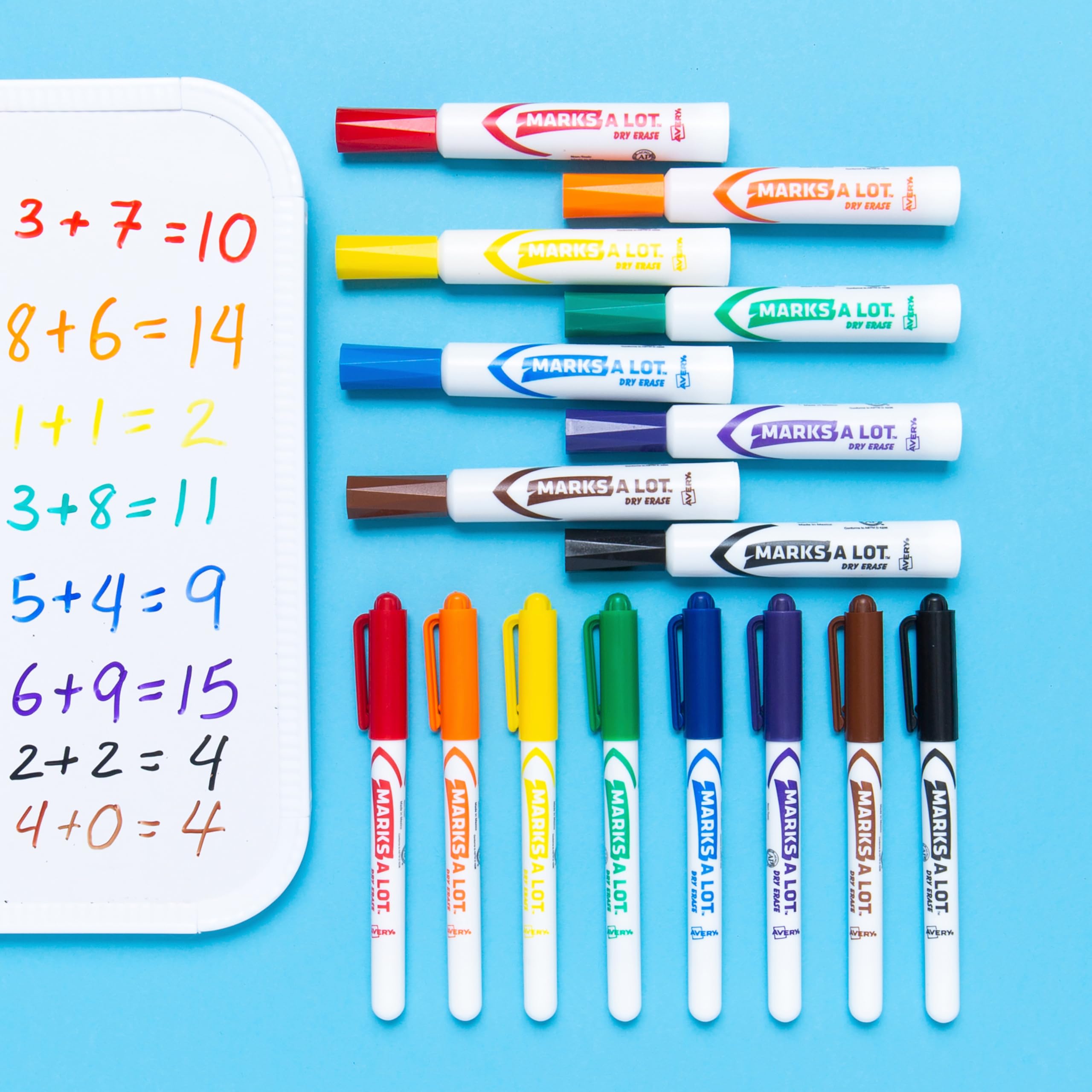 **AVERY Marks A Lot Bulk Value Pack Dry Erase Markers - 200 Black Chisel Tip White Board Markers (24445) for Office, Classroom & Home Use**