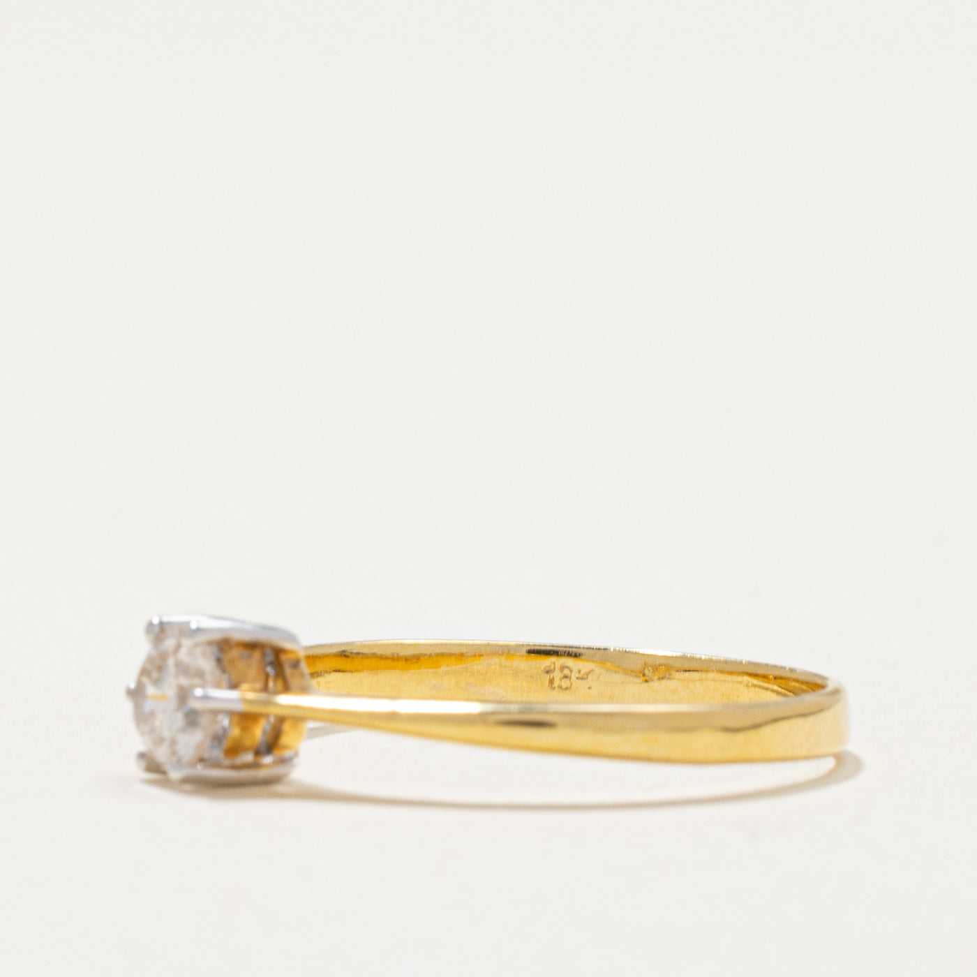 0.35ct Solitaire Diamond Reverse Tapered Ring - Size 6.5 | Elegant Engagement & Wedding Band for Women | Perfect for Proposals, Anniversaries & Special Occasions