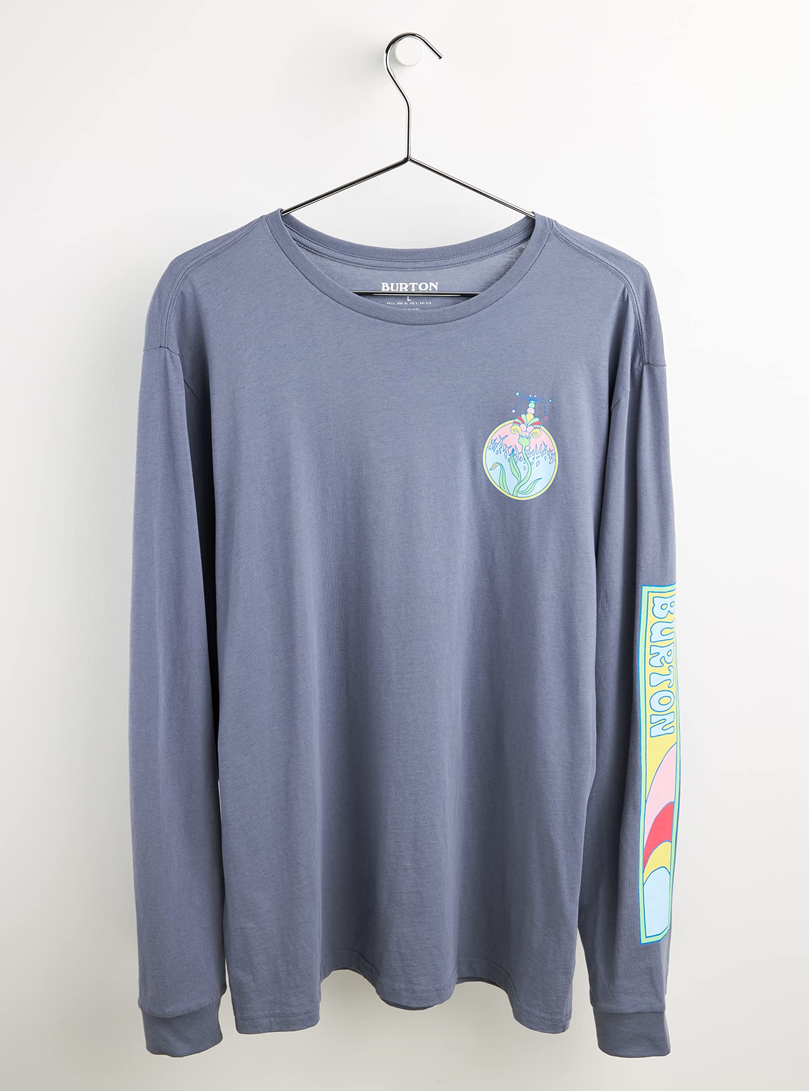 Burton Men's Patchen Long Sleeve T-Shirt - Comfortable Cotton Crewneck Tee for Casual Wear, Hiking & Outdoor Activities