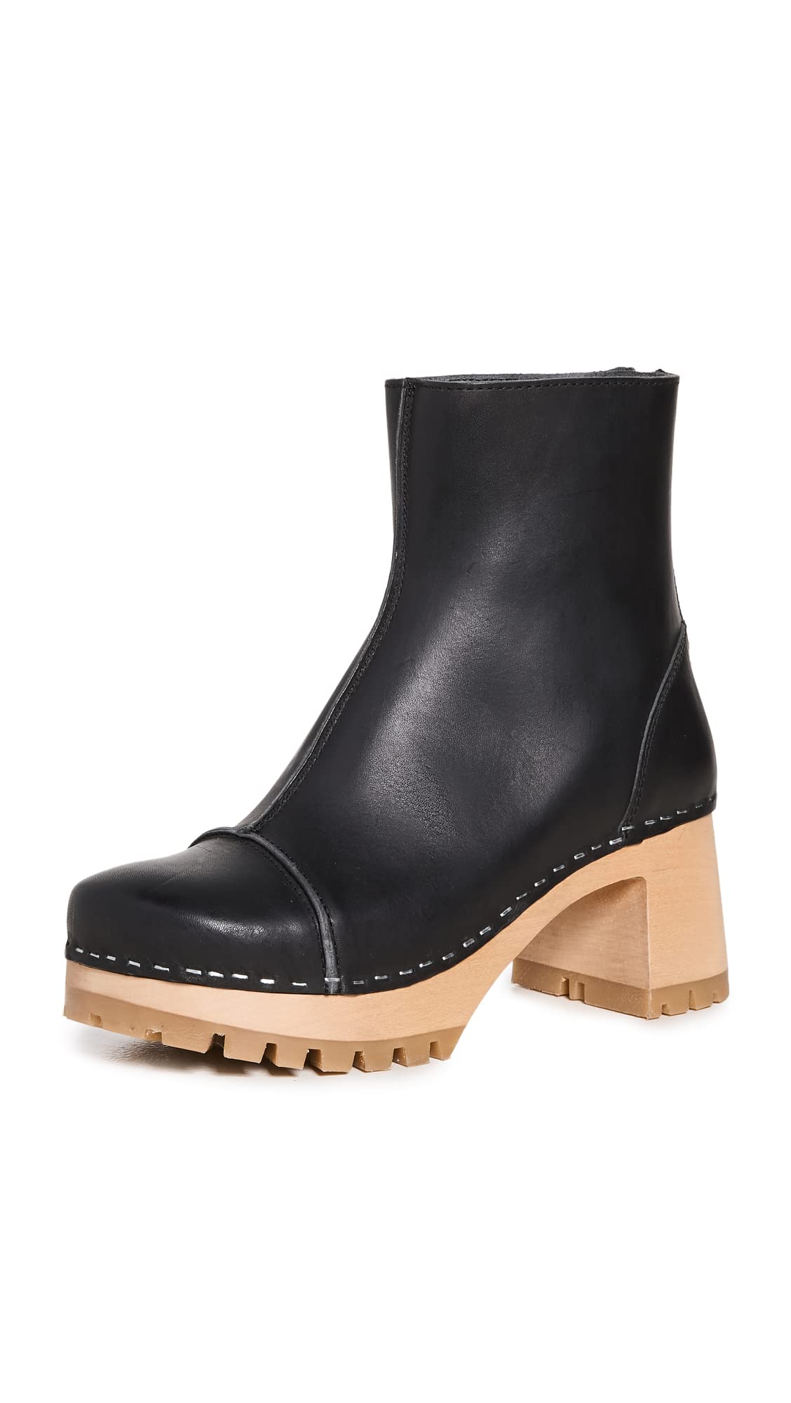 Swedish Hasbeens Women's Stitchy Boots - Comfortable Leather Ankle Boots for Women | Perfect for Fall, Winter & Casual Outfits