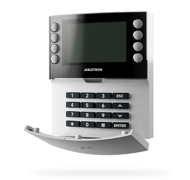 JA 155E Wireless Keyboard with Display & RFID Reader - White | Ideal for Office, Retail POS, and Secure Data Entry Systems