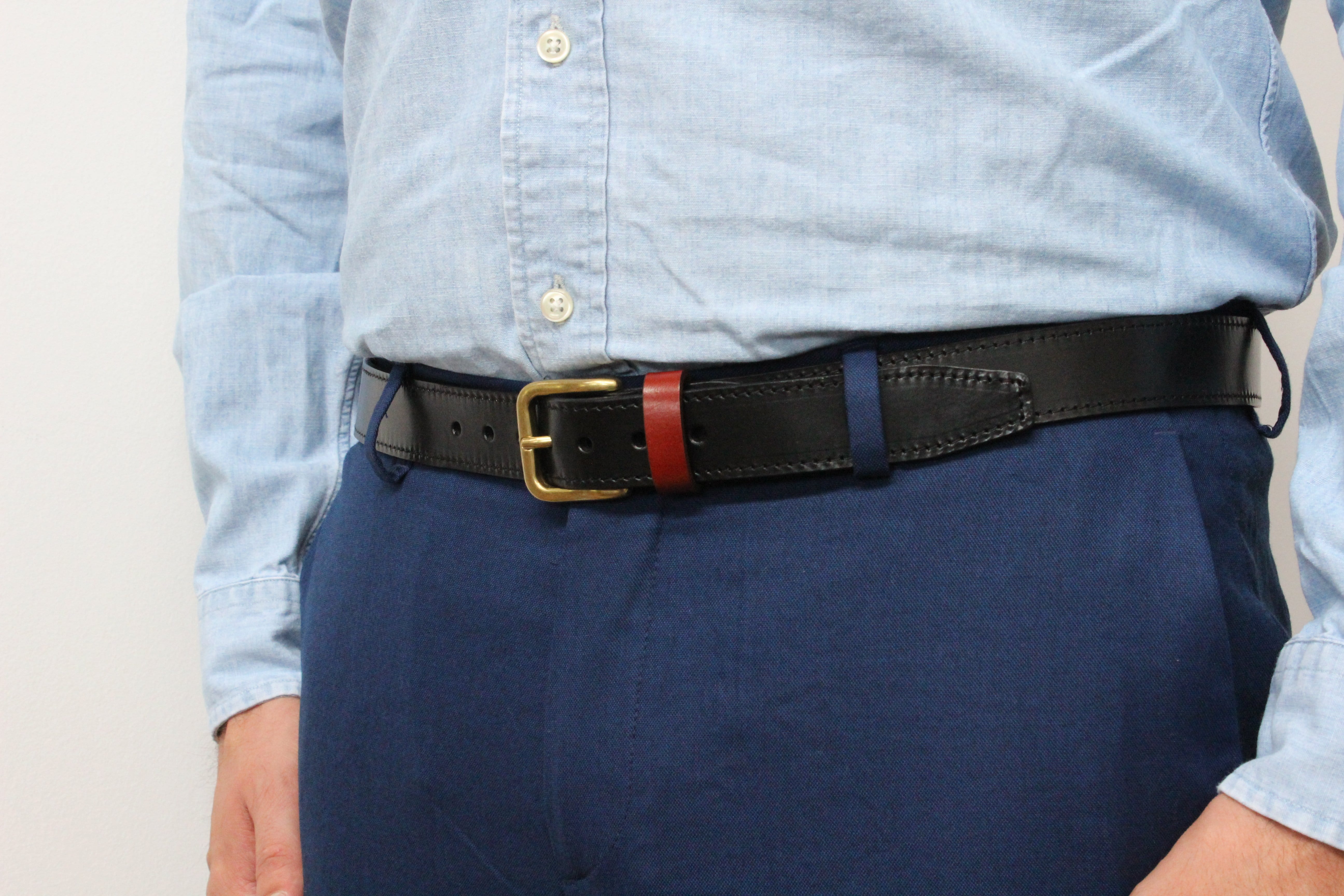 Premium Black Leather Dress Belt for Men - Adjustable & Interchangeable Keeper - Formal & Business Attire Essential - Perfect for Office, Weddings & Special Occasions