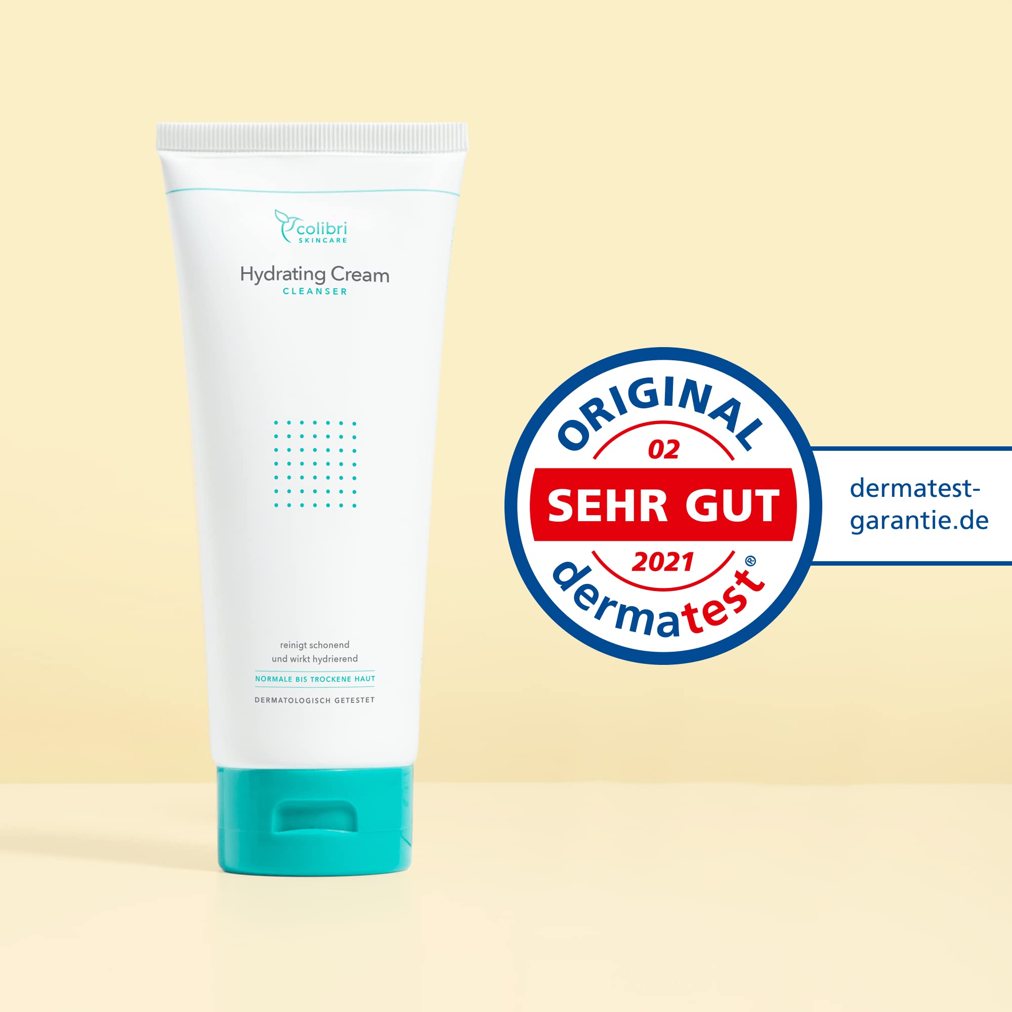 Colibri Hydrating Cream Cleanser 200ml - Gentle Moisturizing Face Wash for Women & Men - Made in Germany - Perfect for Daily Skincare Routine & Sensitive Skin Care