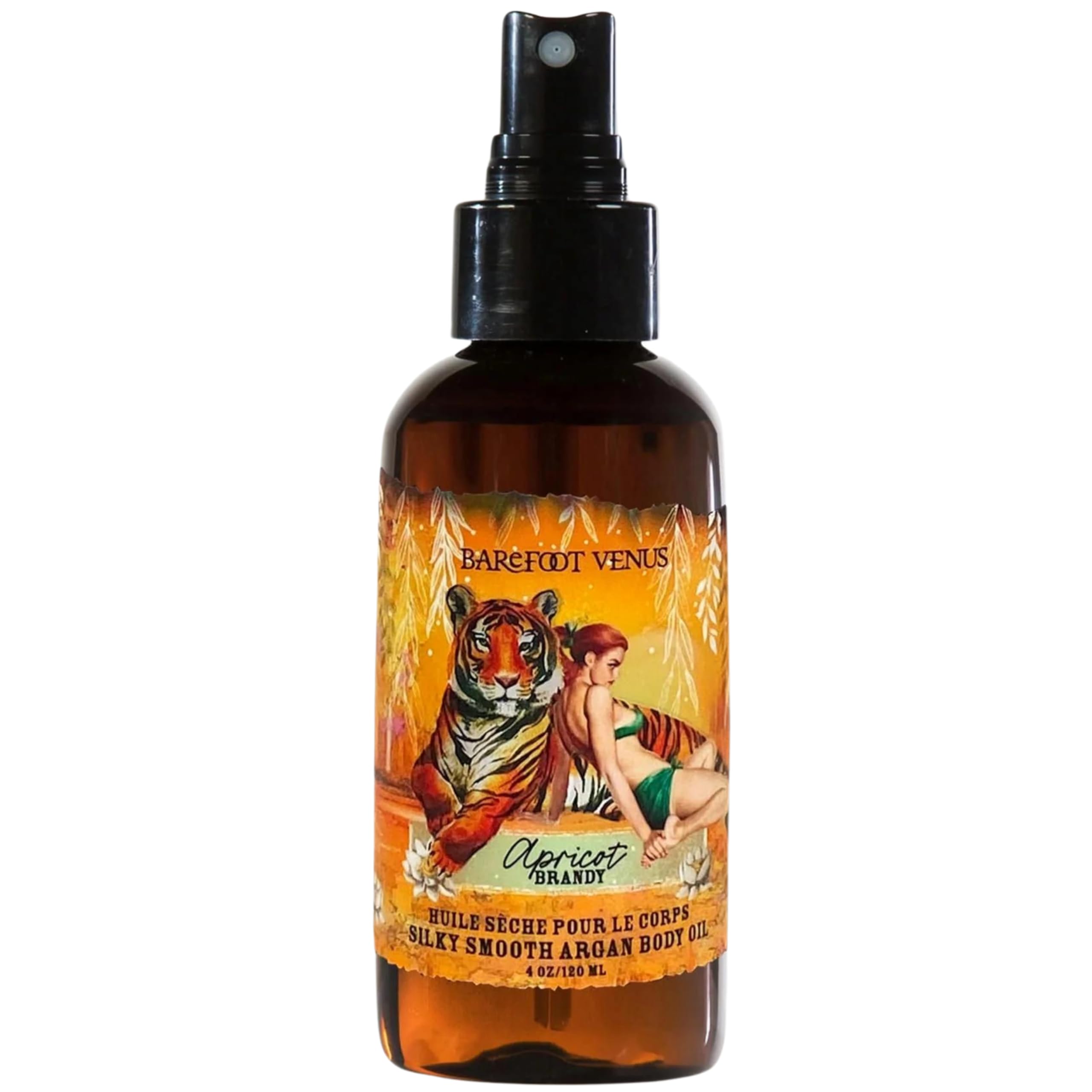 Apricot Brandy Argan Body Oil - 120ml | Hydrating & Nourishing for Dry Skin | Perfect for Massage, After Shower & Daily Moisturizing
