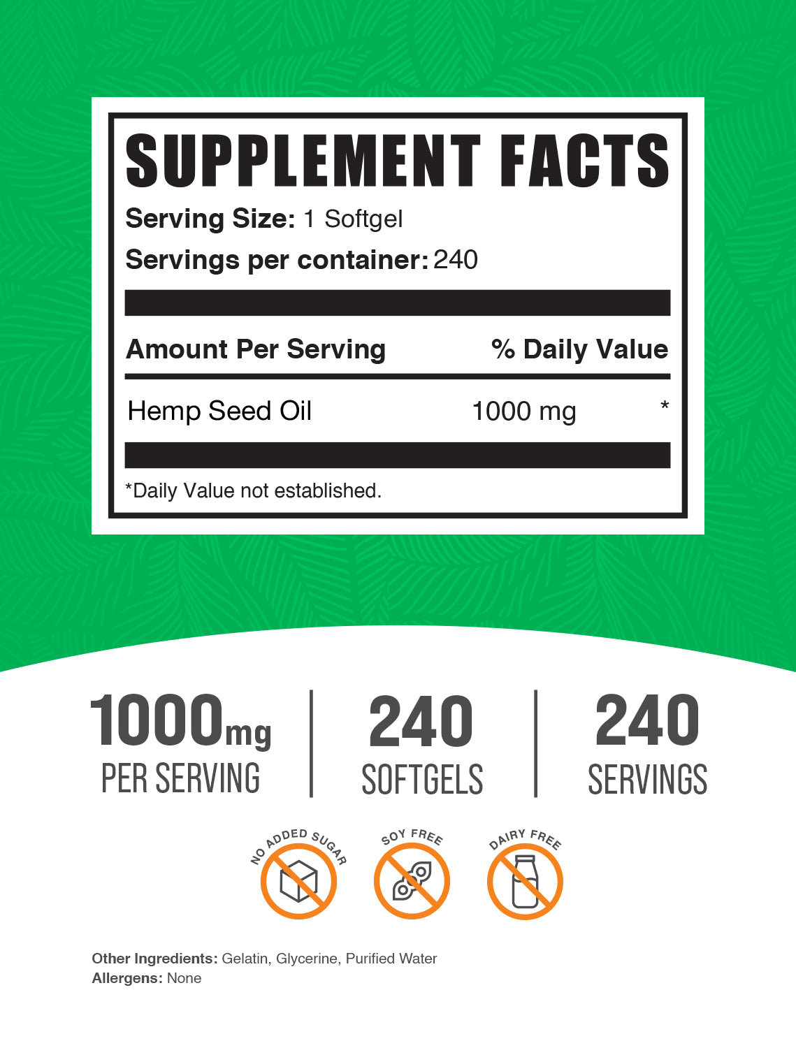 Organic Hemp Seed Oil Softgels - 1000mg Pure CBD Supplement for Stress Relief & Sleep Support - Vegan, Non-GMO, Gluten-Free - Perfect for Daily Wellness & Relaxation