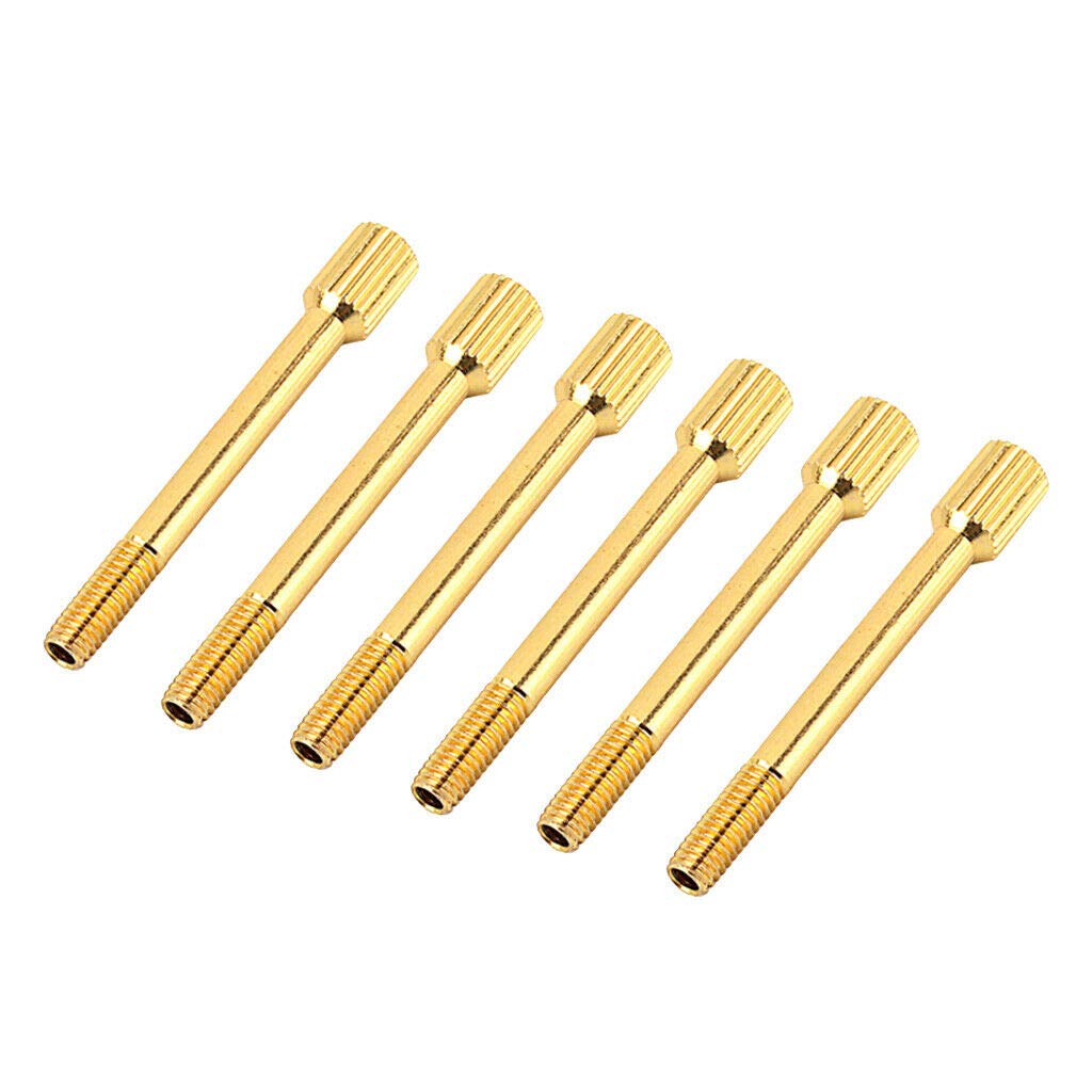 6-Piece Brass Electric Guitar Tremolo Bridge Saddle Clamp & String Screws Set - Premium Guitar Parts for Enhanced Stability & Tuning - Perfect for DIY Guitar Repair & Upgrades