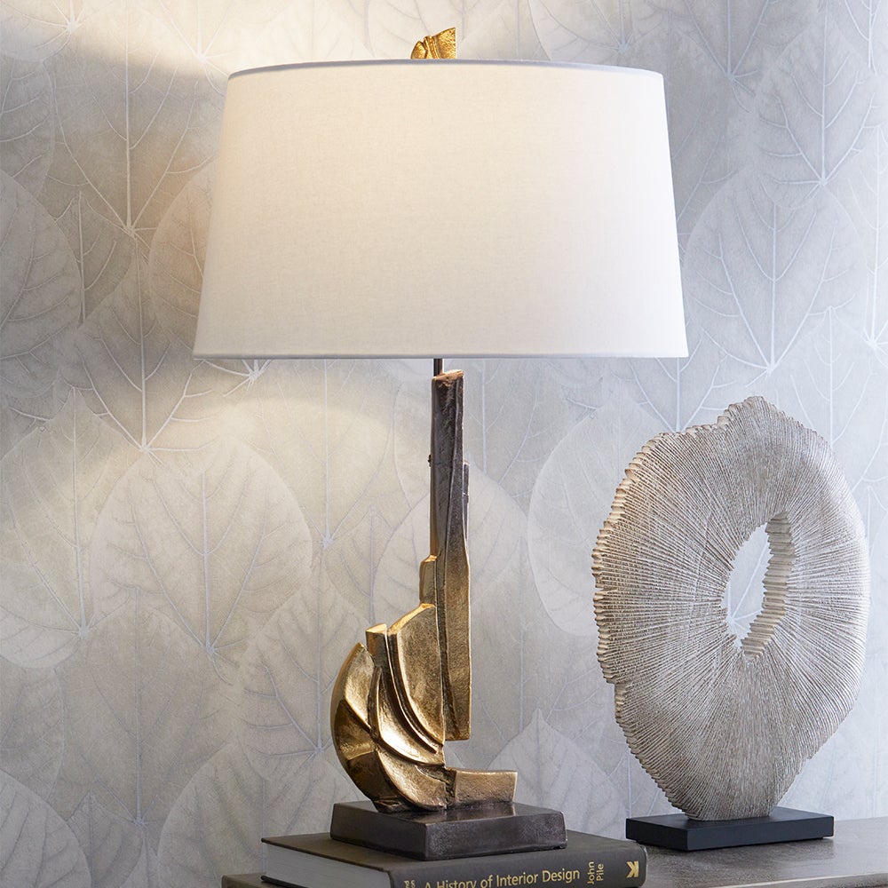 Crescendo Table Lamp by Cyan Design - Antique Brass Finish for Living Room, Bedroom & Office Decor