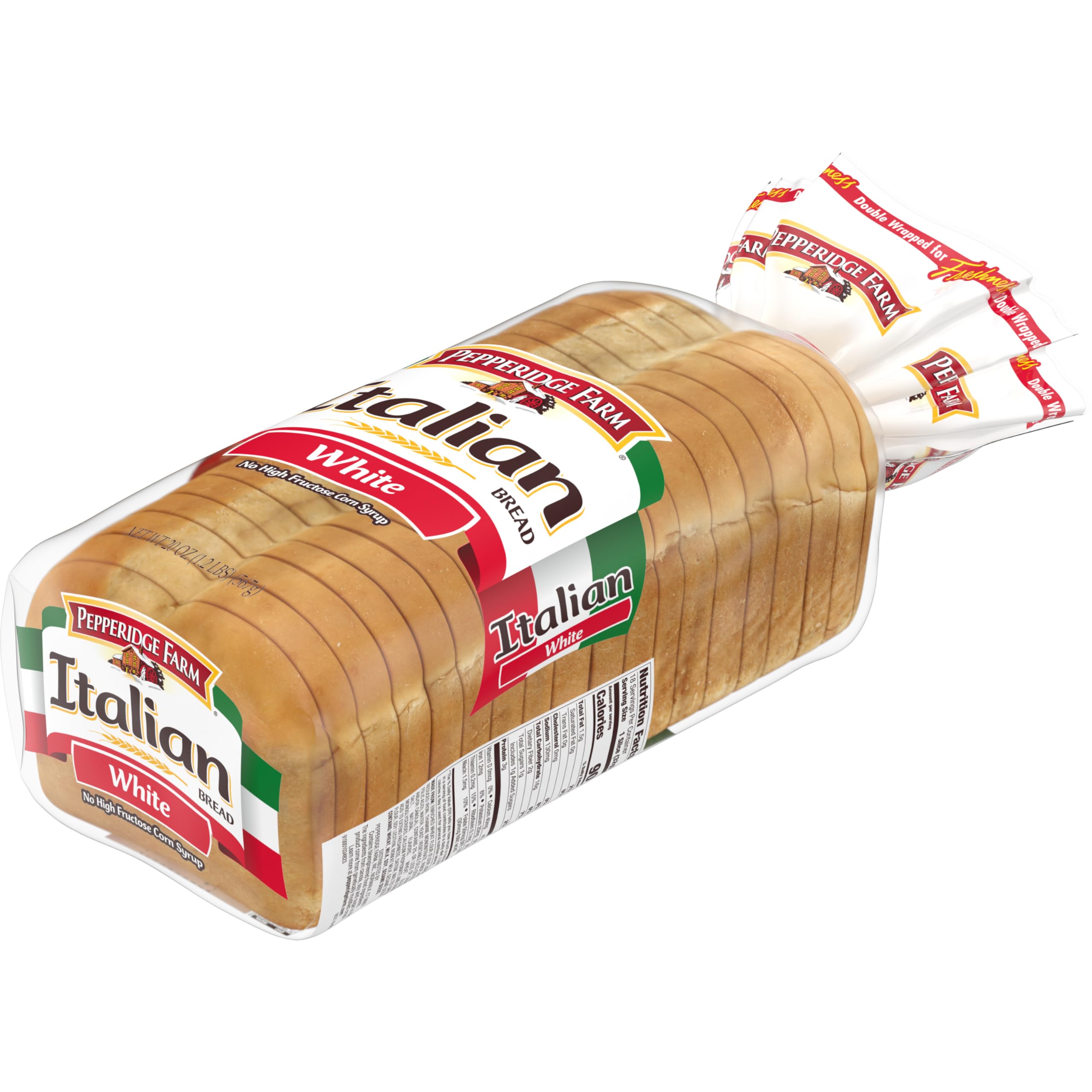 Pepperidge Farm Italian White Seedless Bread - 20 Ounce Bag - Soft, Fresh & Delicious for Sandwiches, Toast & Snacking