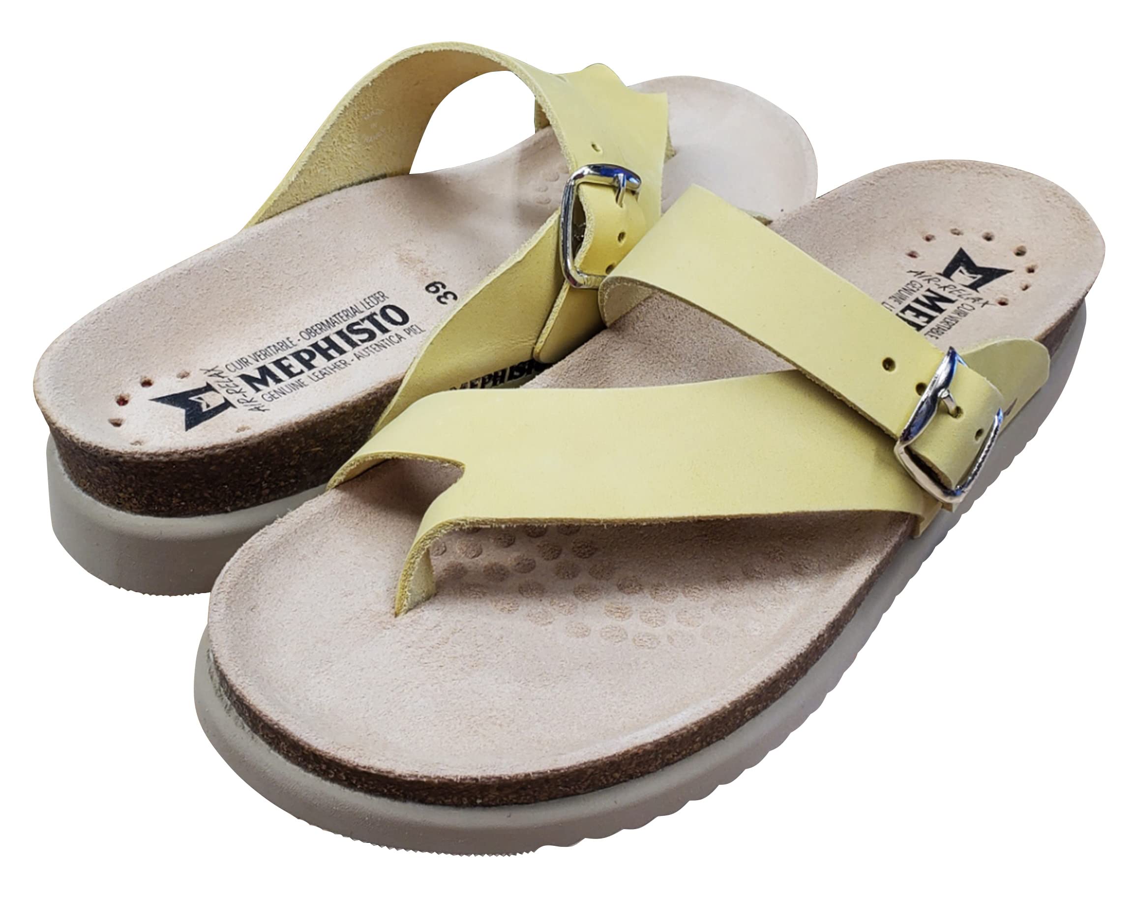 Mephisto Women's Helen Nubuck Leather Sandals - Comfortable Walking Shoes for Summer, Travel & Casual Outings