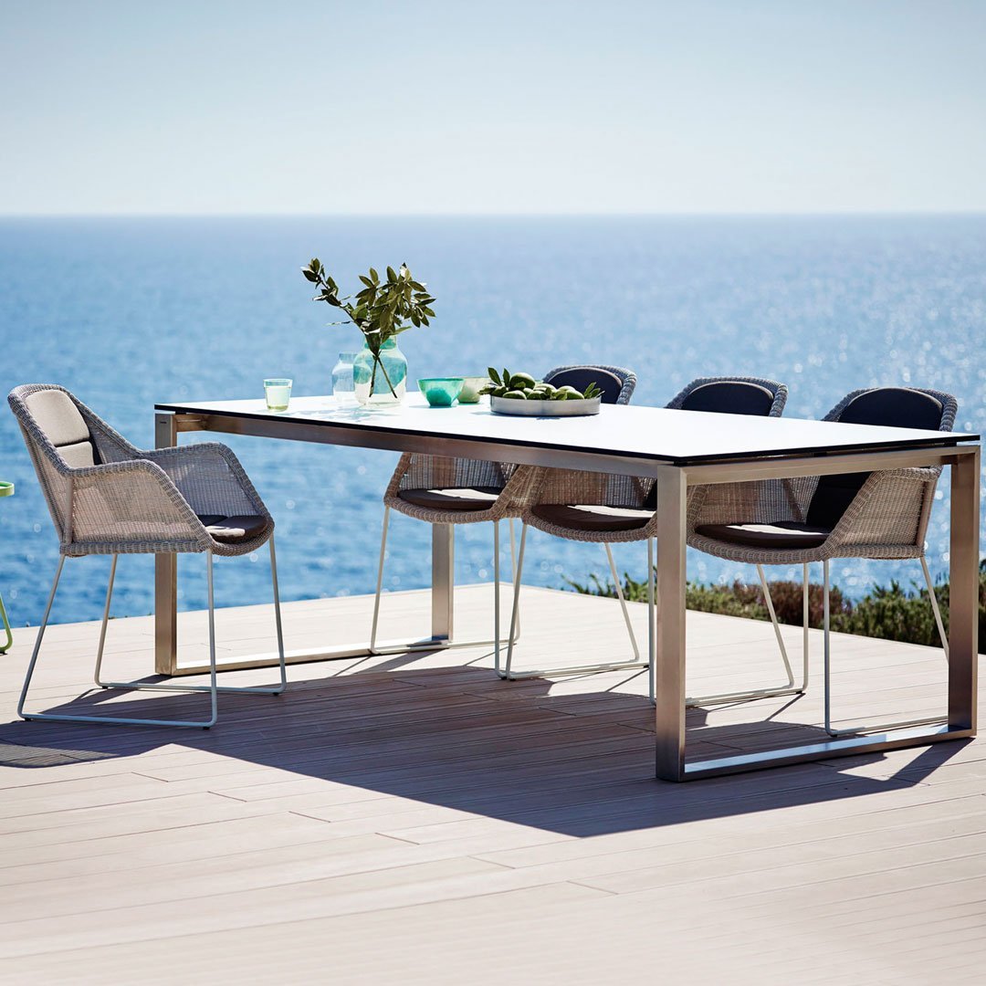 Breeze Outdoor Chair with Sled Base - Lightweight Patio Furniture for Backyard, Poolside, and Garden Relaxation