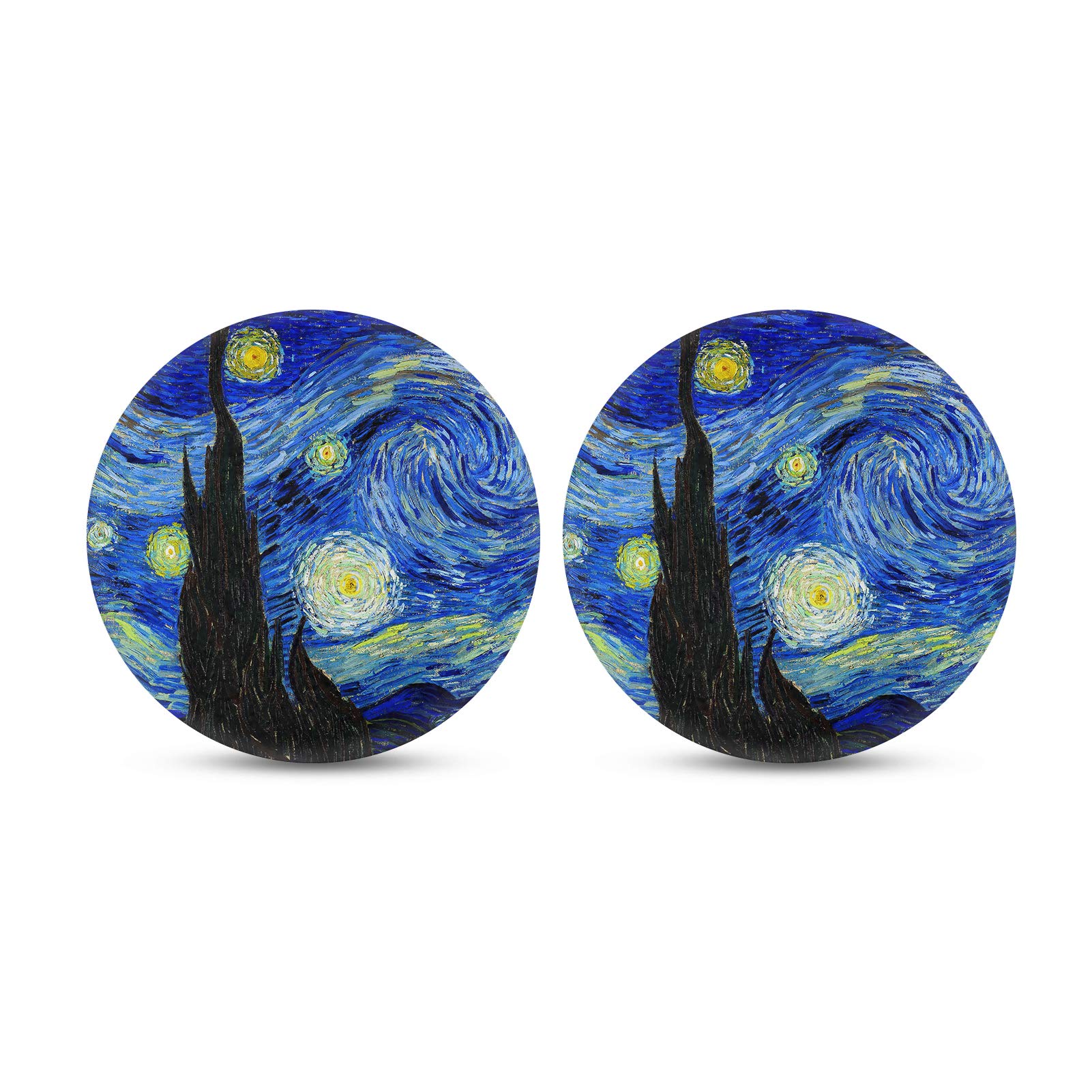 Starry Sky Pattern Car Cup Holder Coasters - 2 Pack Absorbent Non-Slip Cup Mats for Vehicles - Protect Your Car from Spills & Stains - Perfect for Coffee, Soda & Water Bottles in Cars, Trucks & SUVs