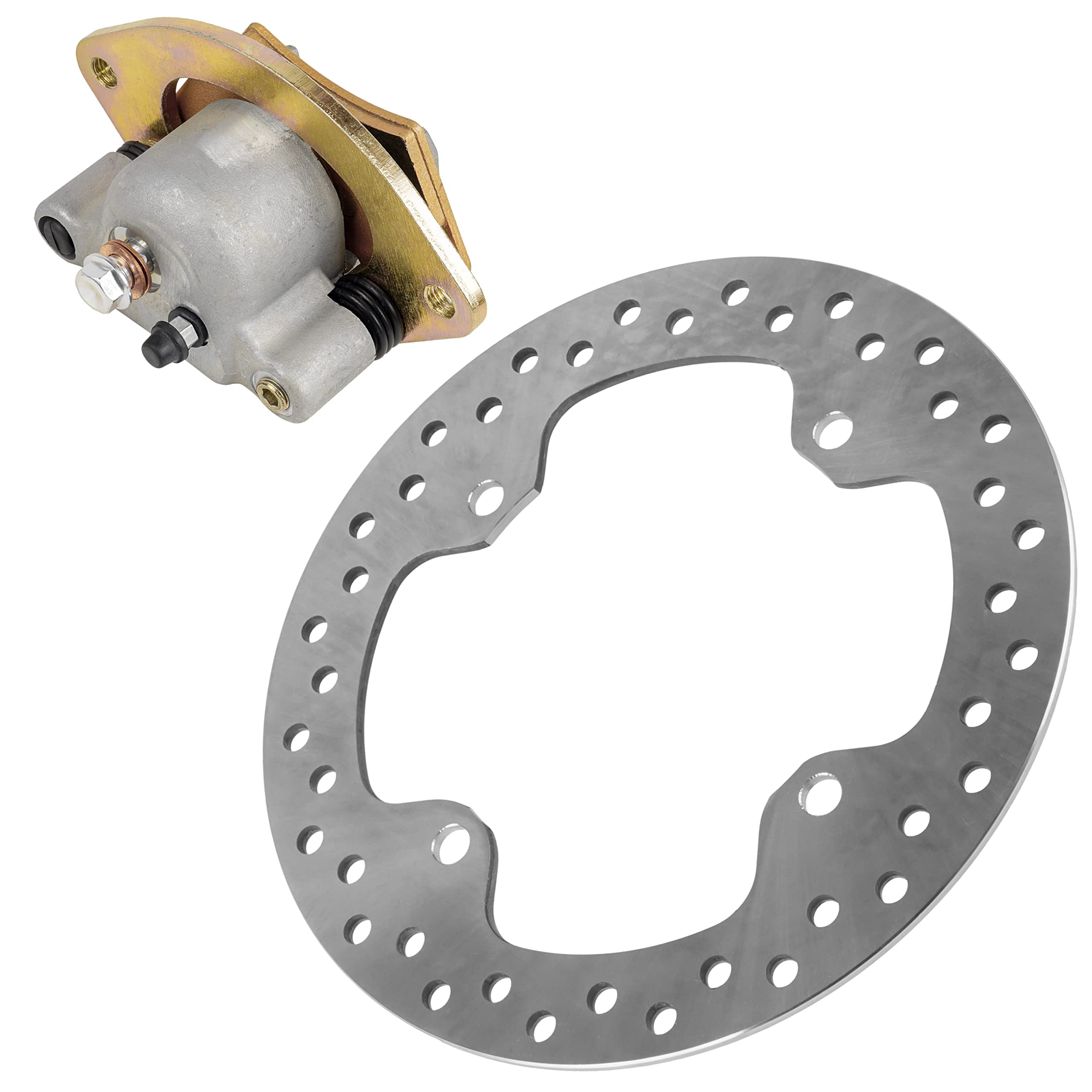 Polaris Sportsman 550 EPS Rear Brake Disc & Caliper Kit - Compatible with 2011 2012 2013 Models - High Performance Braking System for Off-Road ATV Adventures