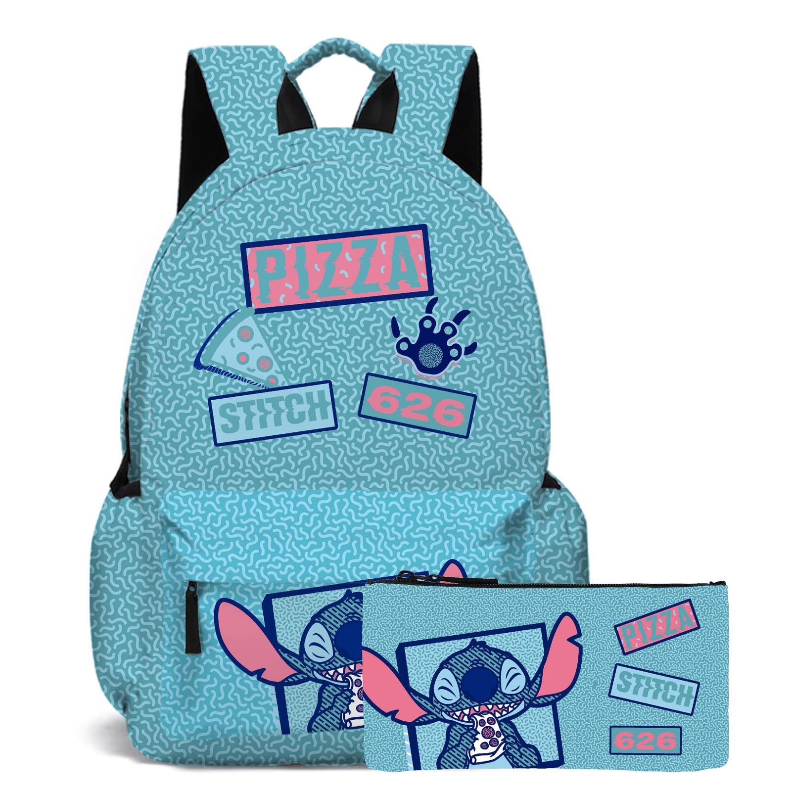 Stitch Pencil Case Backpack for Boys & Girls - Adjustable Shoulder Strap School Bag, Travel Backpack for Kids (Blue) - Perfect for School Supplies, College, Day Trips & Travel Accessories