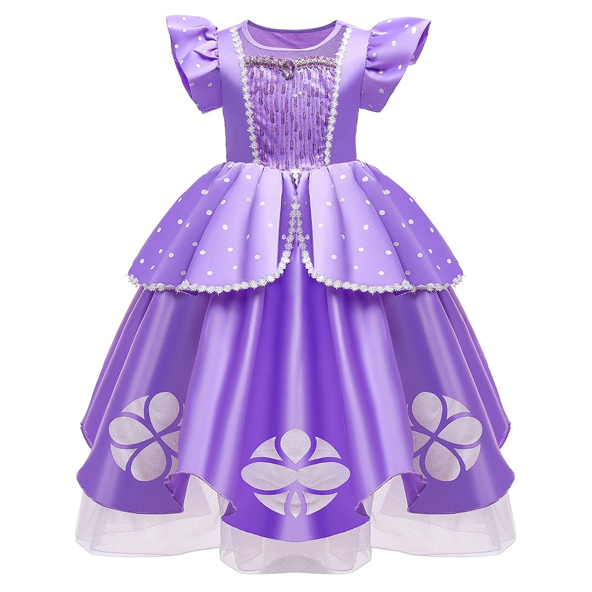 Sofia Princess Birthday Dress for Girls - Rapunzel Halloween Costume & Christmas Party Gown with Accessories | Perfect for Pageants, Evening Events & Dress-Up Play