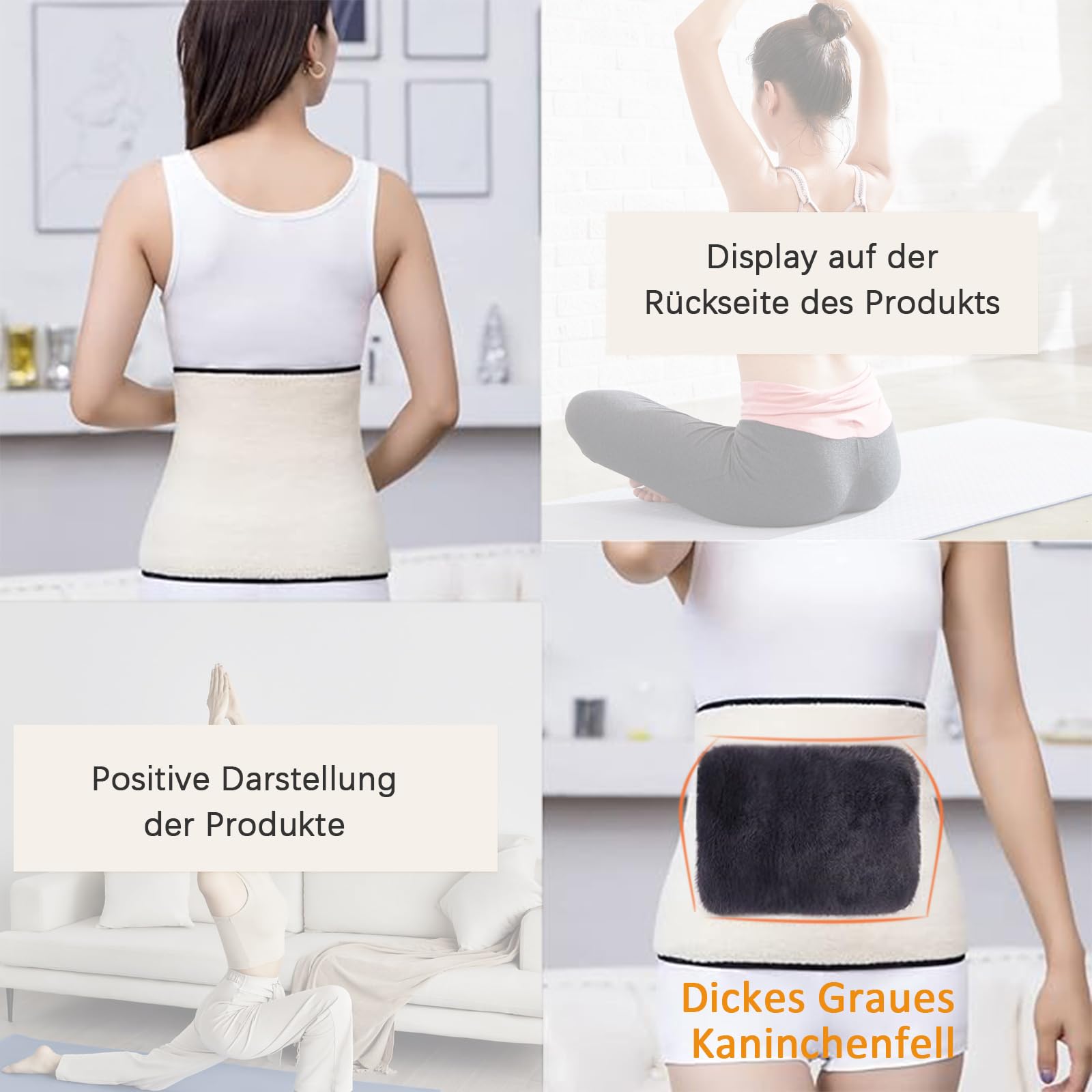 Premium Winter Cashmere Waist Warmer Belt - Thermal Kidney & Back Support for Pain Relief - Soft Wool Loin & Abdominal Binder - Ideal for Cold Weather, Office Work & Back Pain Comfort