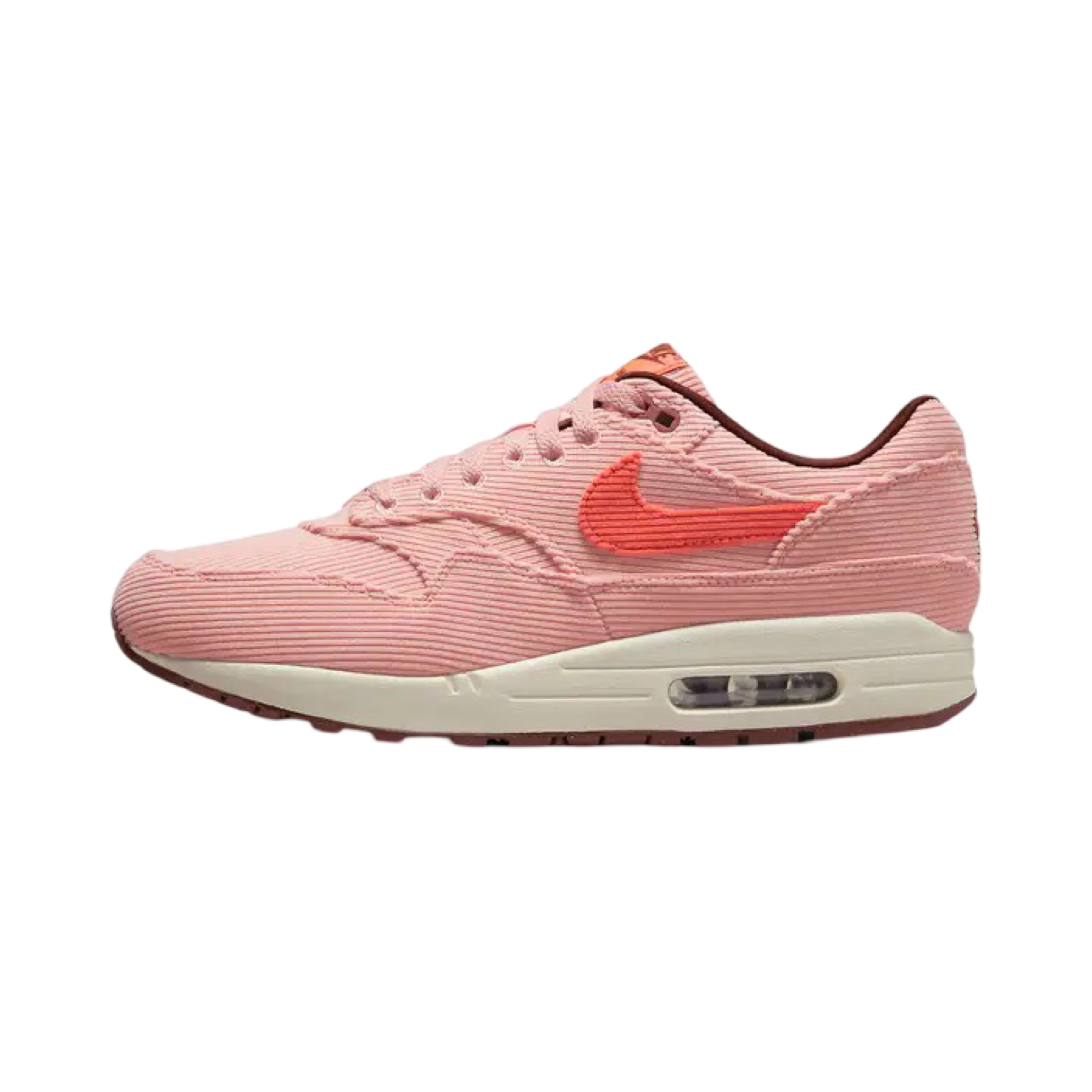 Nike Air Max 1 Premium Corduroy Sneakers - Bright Coral Women's Running Shoes for Jogging & Casual Wear