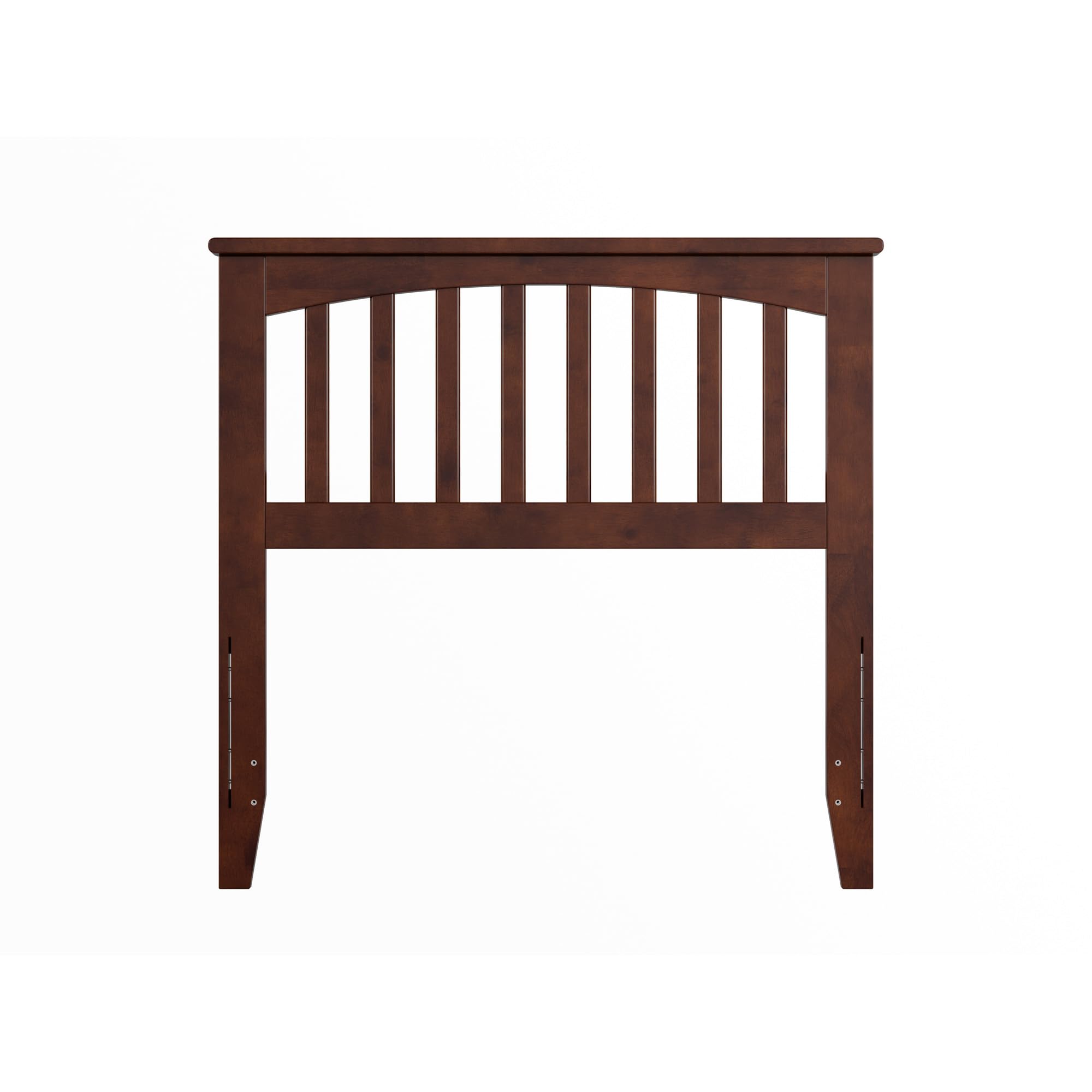 AFI Mission Twin Solid Wood Headboard with USB Charging Ports - Walnut Finish - Modern Bedroom Furniture for Kids & Teens - Perfect for Small Spaces & Shared Rooms