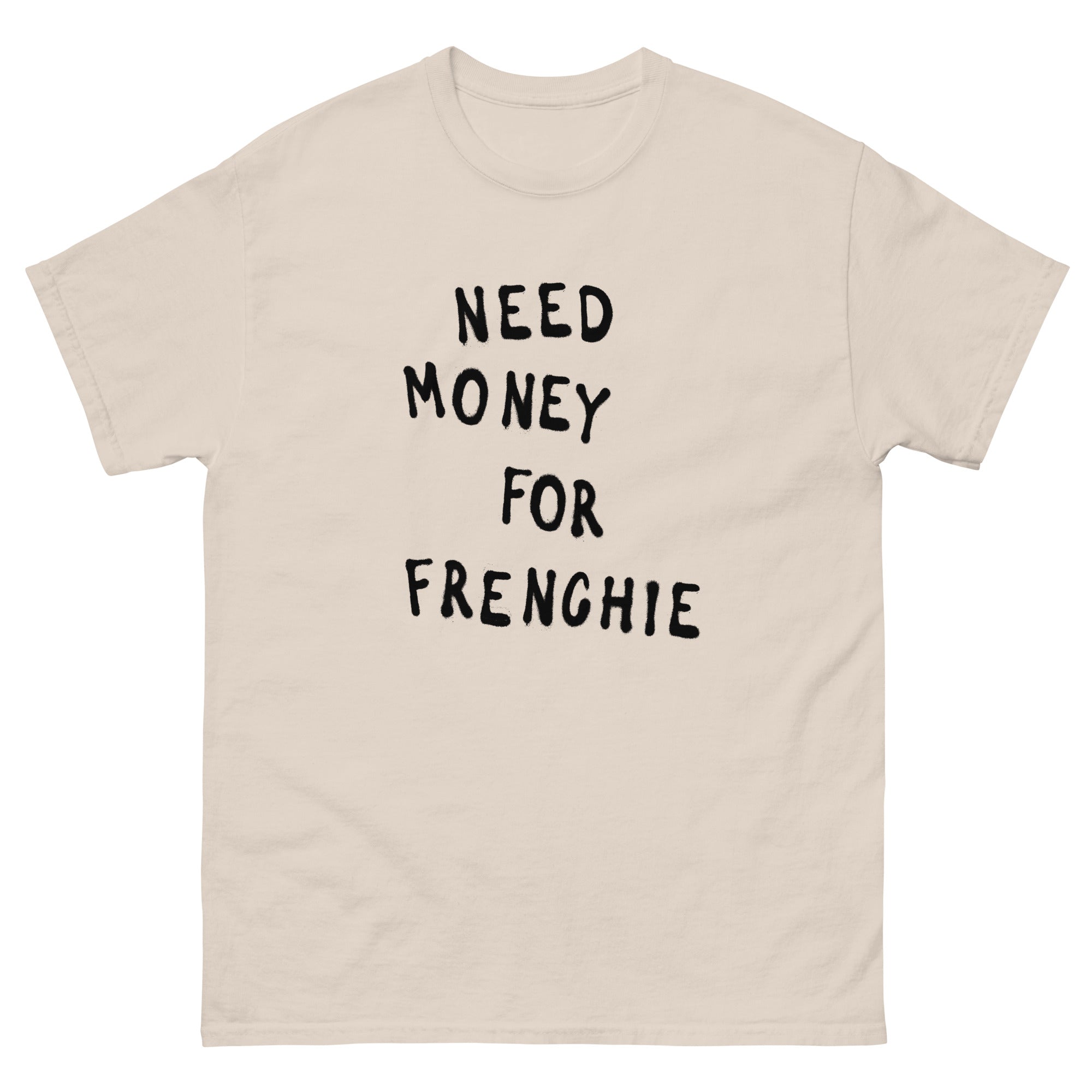 Frenchie Money Print T-Shirt - Trendy French Bulldog Graphic Tee for Men & Women - Perfect for Casual Wear, Gifts & Dog Lovers